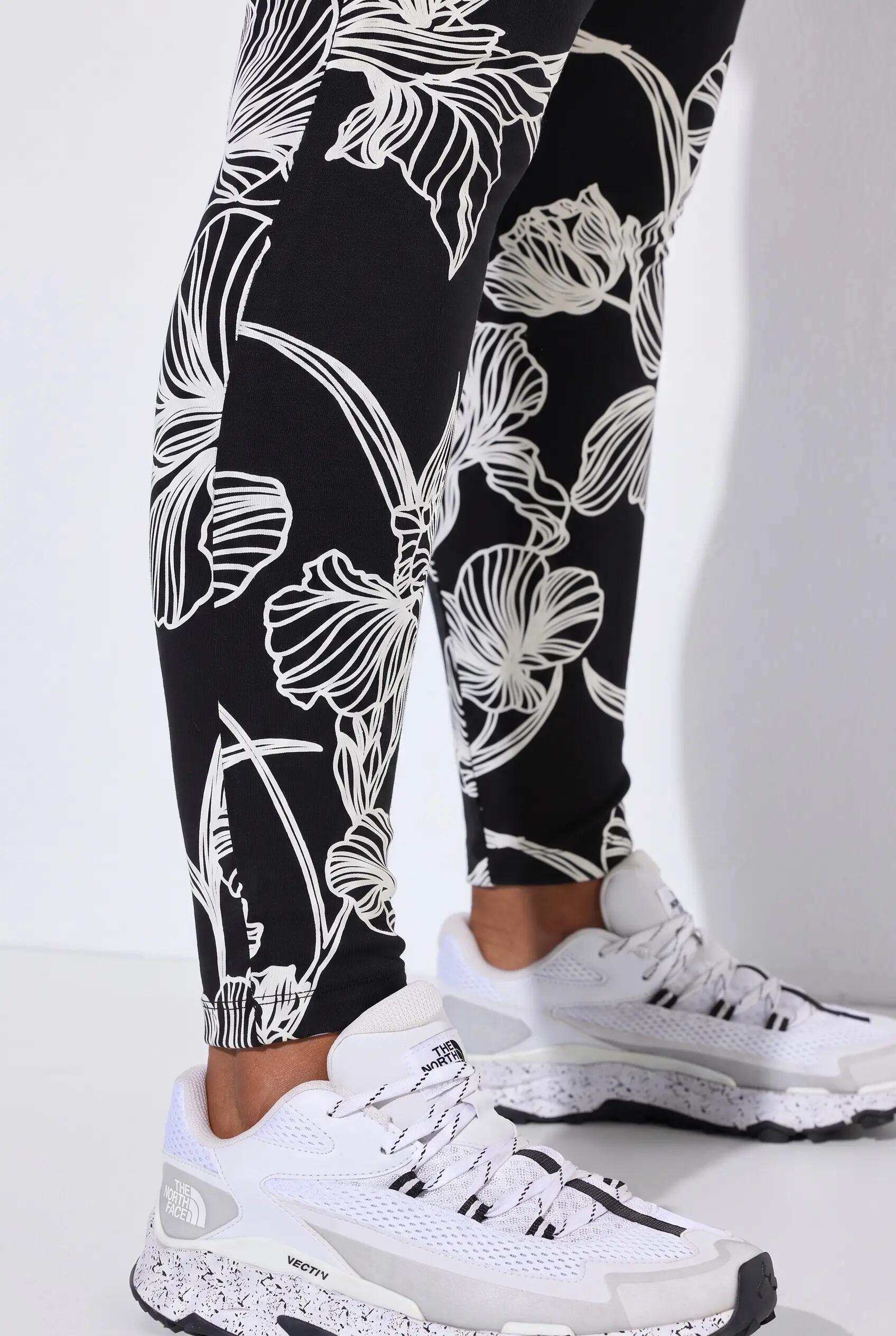 Dames Legging bloemen slim fit elastische tailleband 2/13