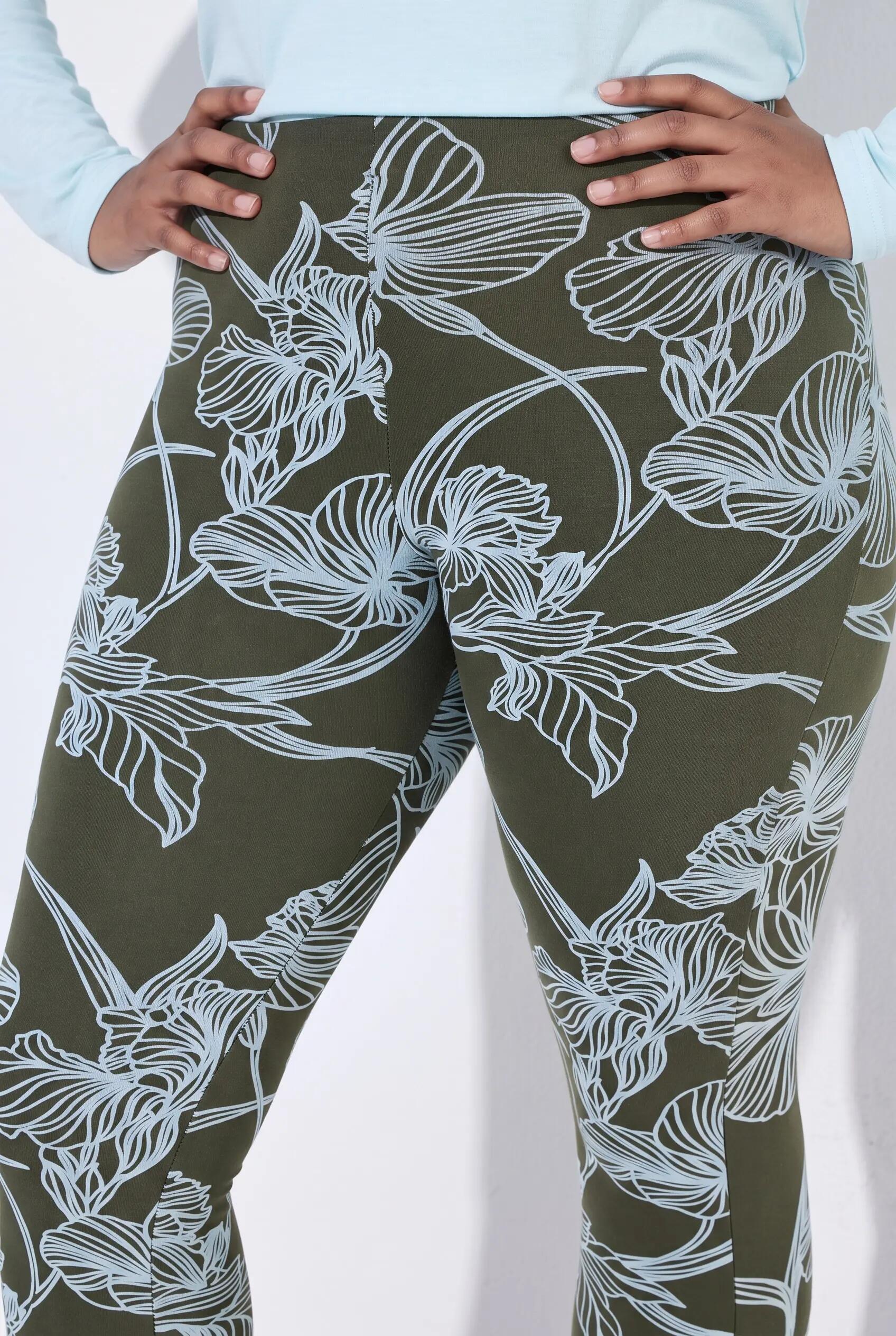 Damen Leggings Blüten Slim Elastikbund 2/13