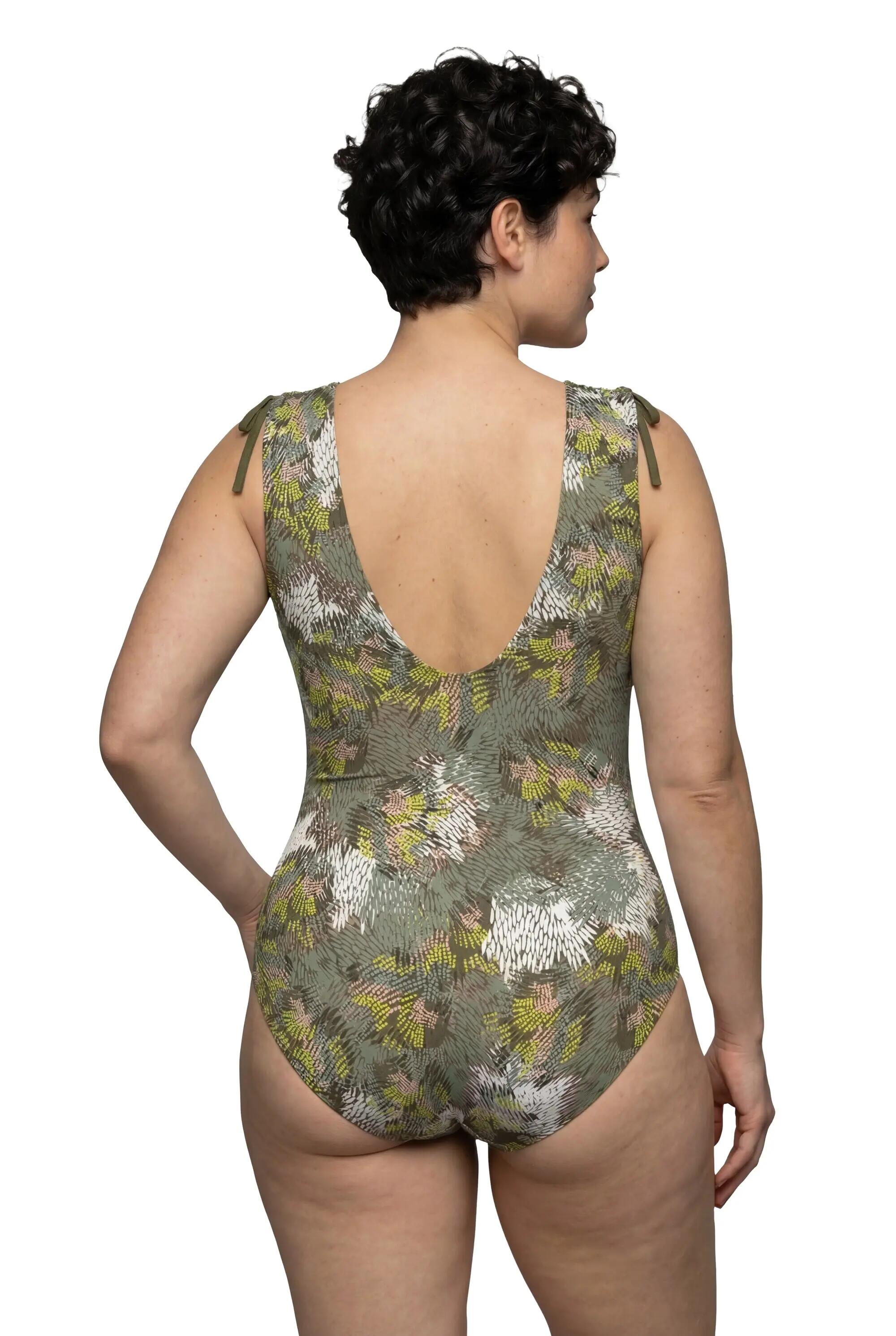 Dames Badpak jungle zachte cups siergesp gerecycled 4/13