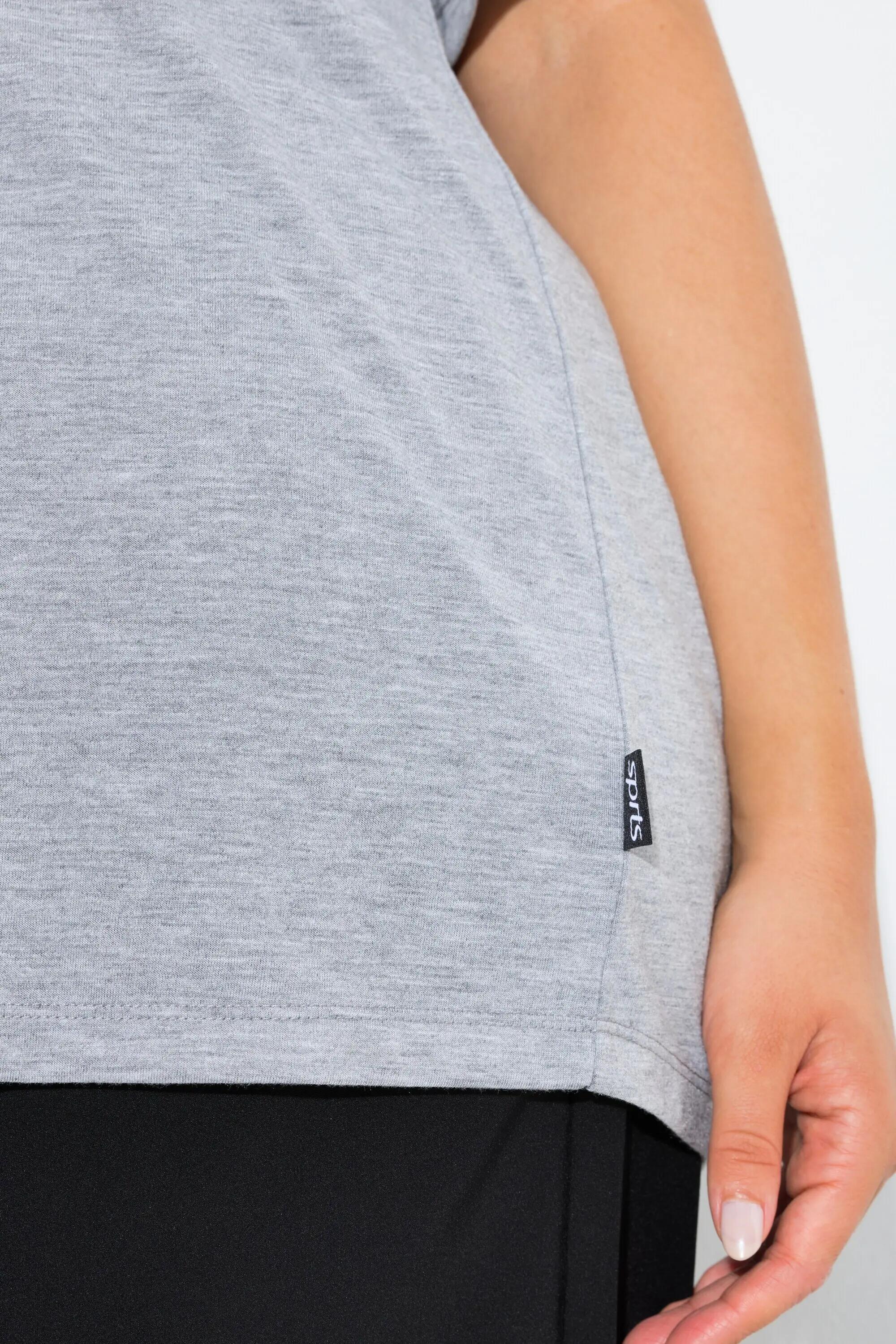 Femme T-shirt technique chiné coupe Classic Fit col rond et manches courtes 9/11