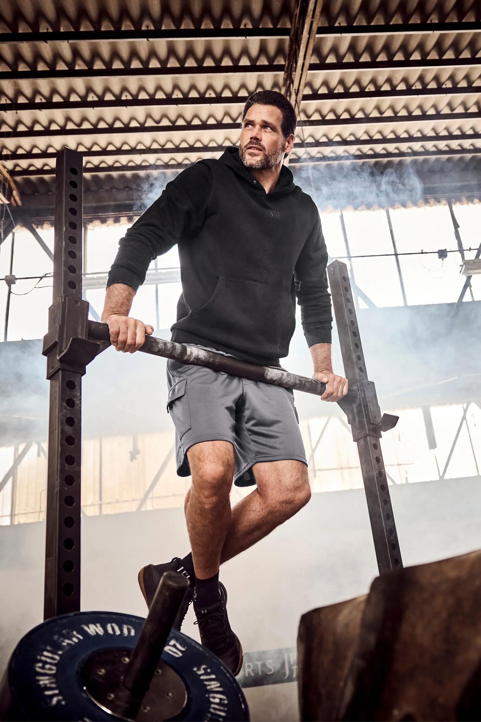 Heren Functionele bermuda fitness ademend cargozakken smartphonezak 13/13
