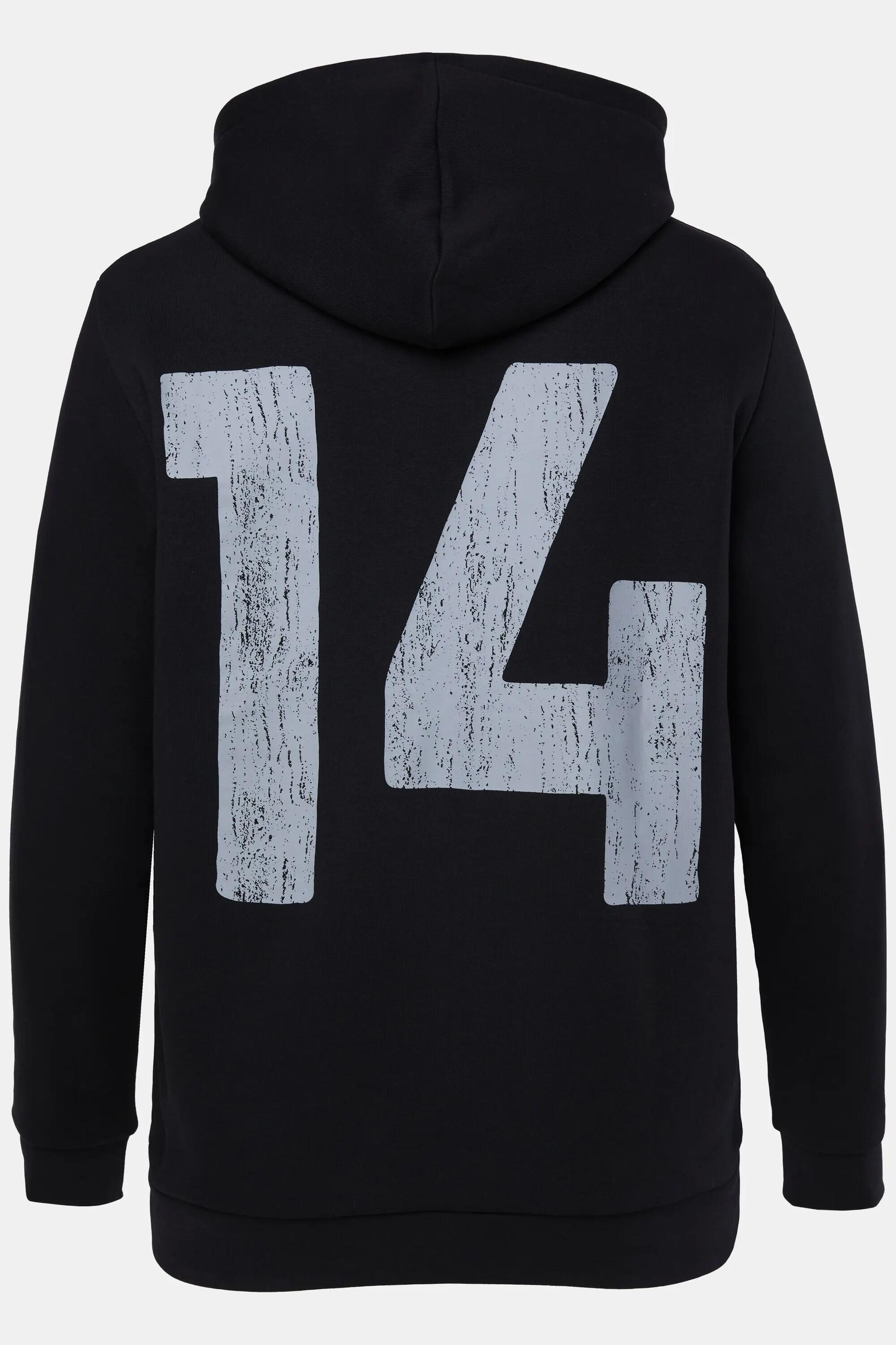 Heren Hoodie fitness capuchon kangoeroezak rugprint 10/11