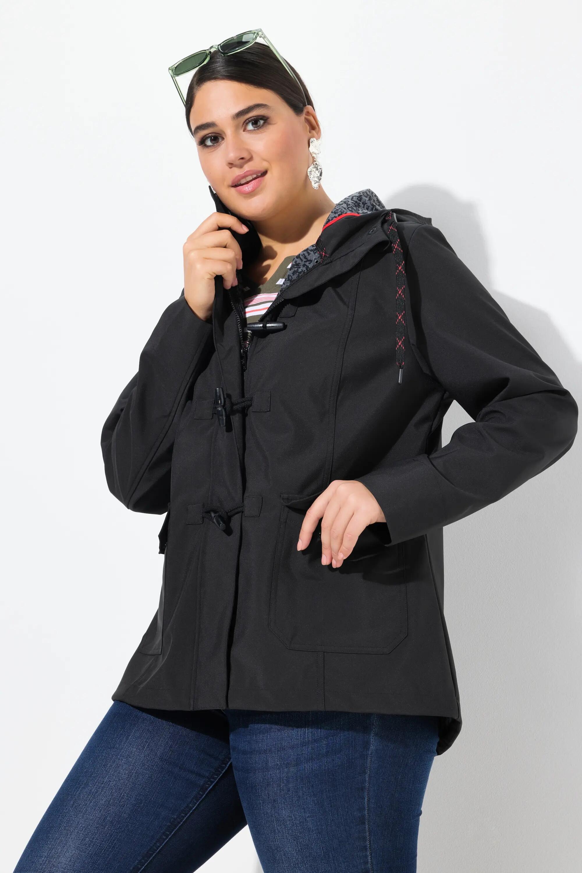 Femme Veste softshell HYPRAR à capuche. Matière déperlante. Boutons brandebourg 2/13