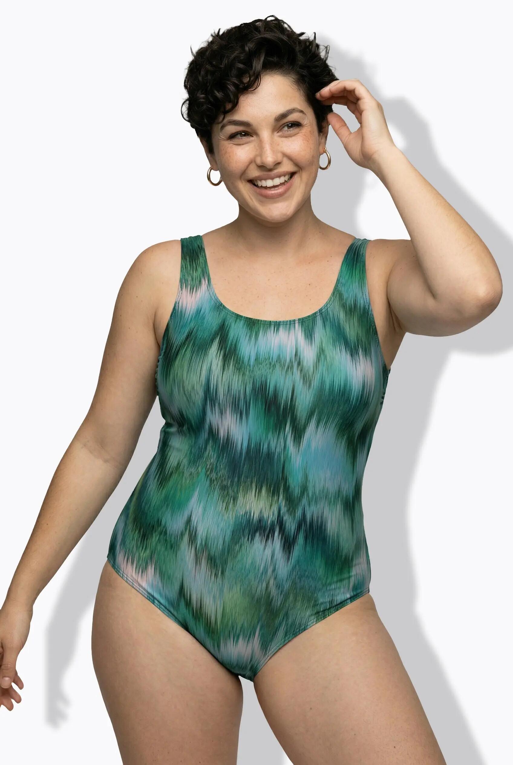 Femme Maillot de bain sans bonnets souples imprimé flou 9/13