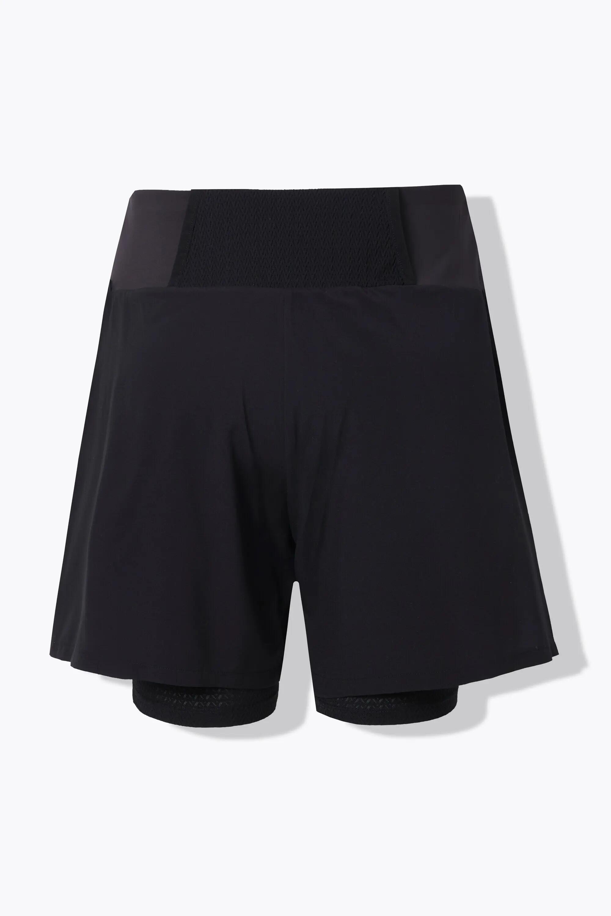 Femme Short technique 2-en-1 taille haute poches zippées 12/13