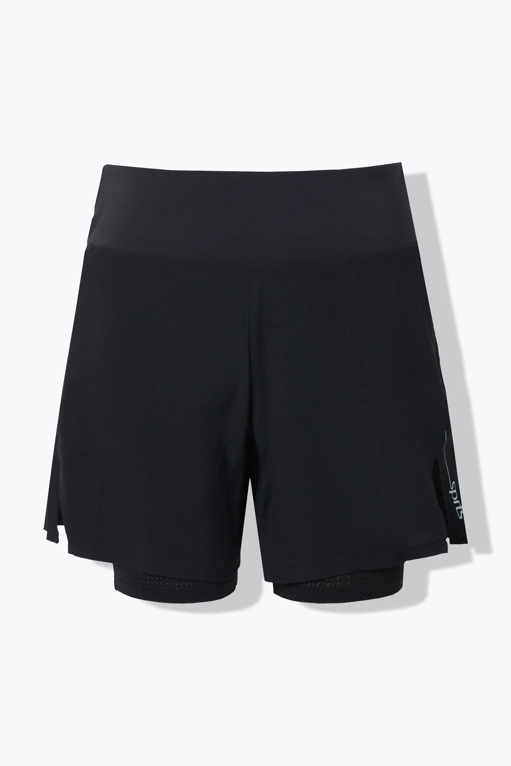 Femme Short technique 2-en-1 taille haute poches zippées 11/13
