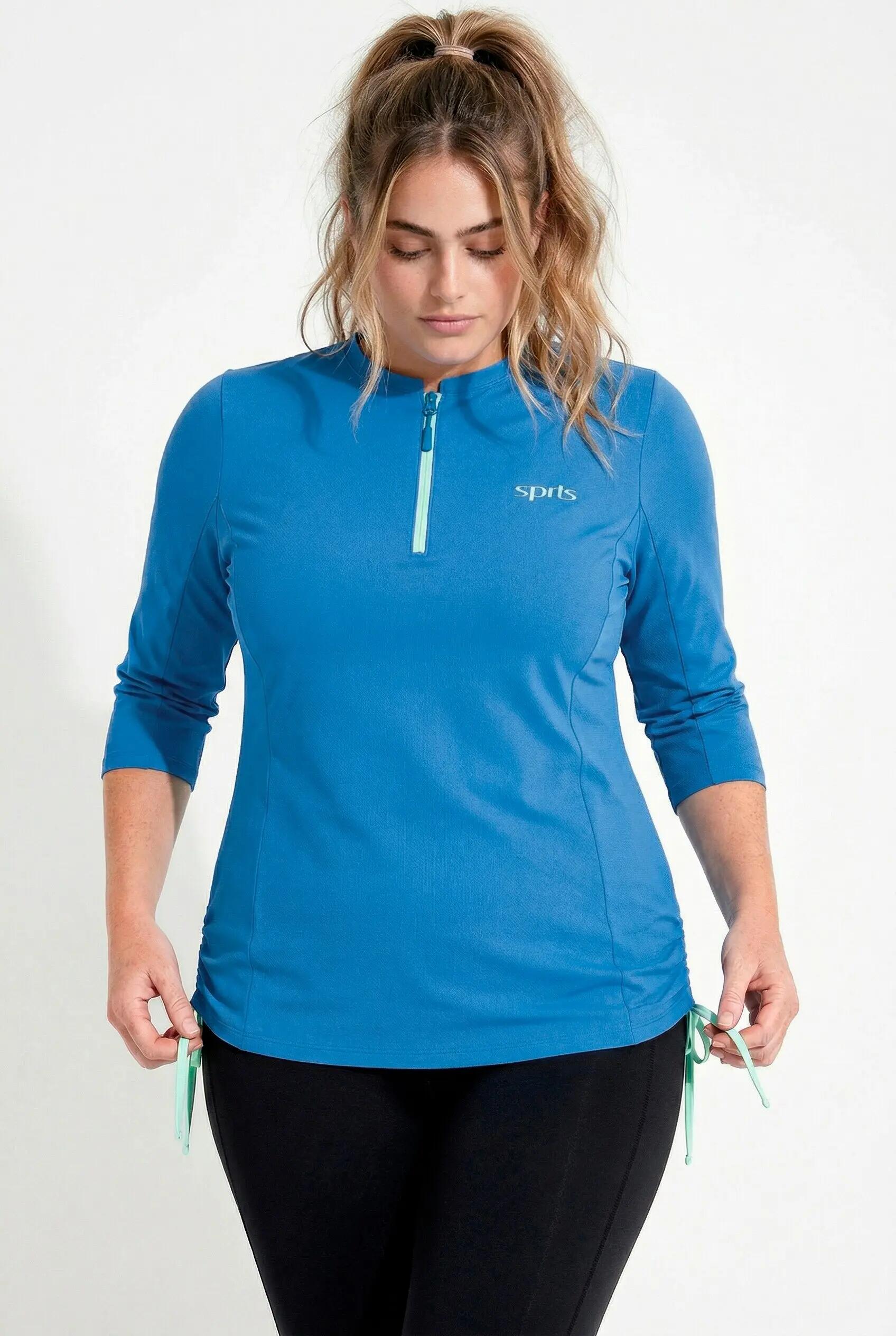 Dames Functioneel shirt ronde hals driekwartmouwen gerecycled 12/13