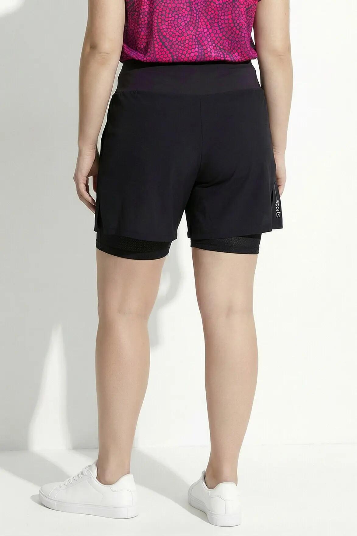 Femme Short technique 2-en-1 taille haute poches zippées 8/13