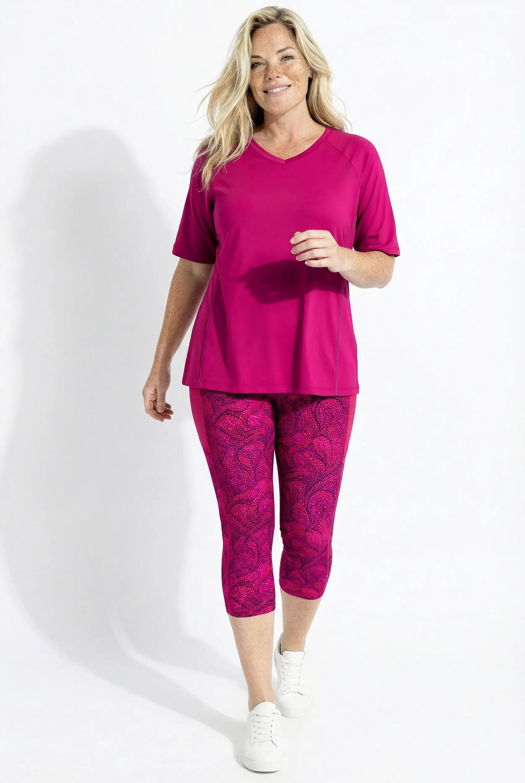 Femme Legging de sport 3/4. Matière recyclée. Séchage rapide 12/13