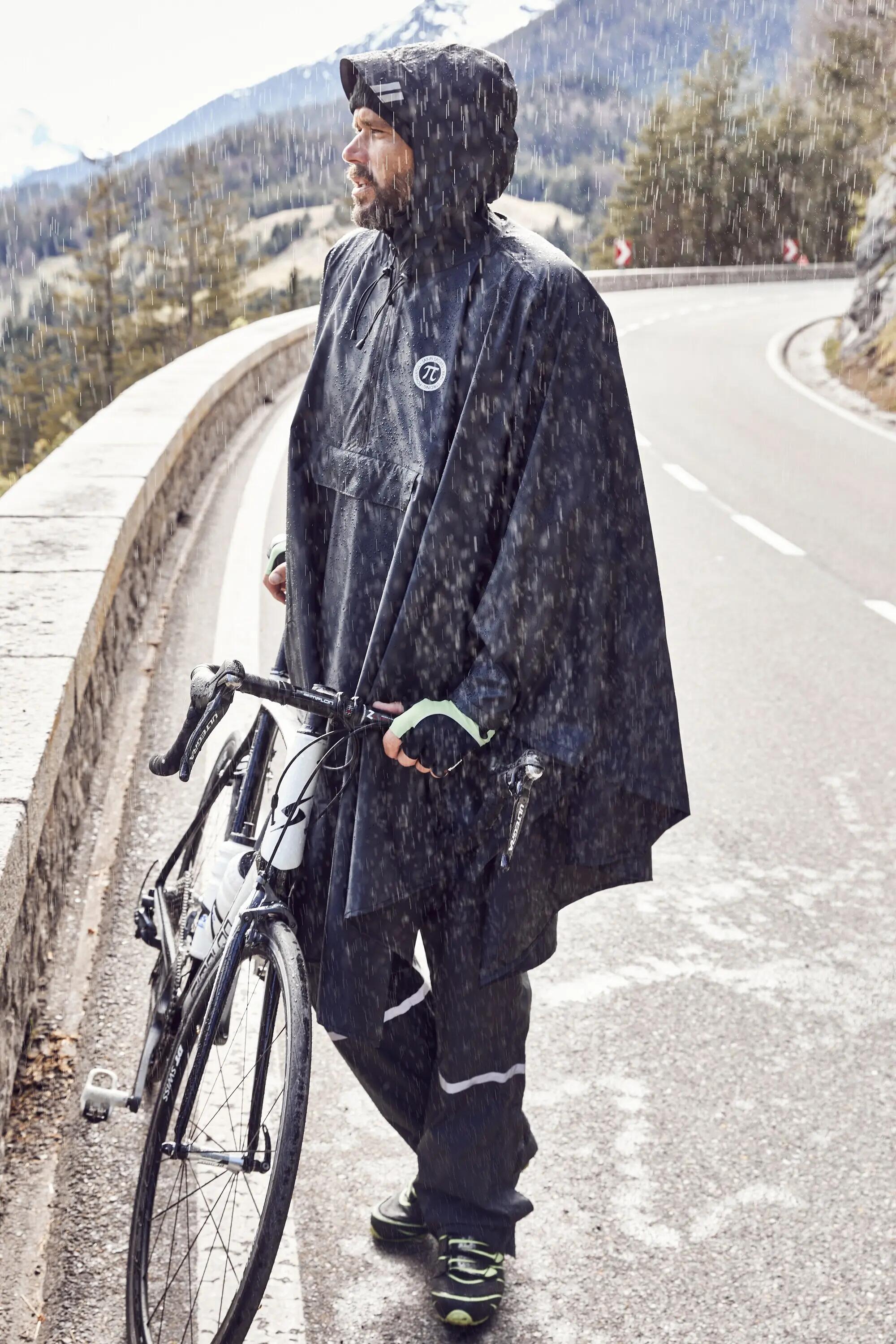 Hommes Poncho de pluie avec capuche vêtement imperméable collection Bikewear 13/13