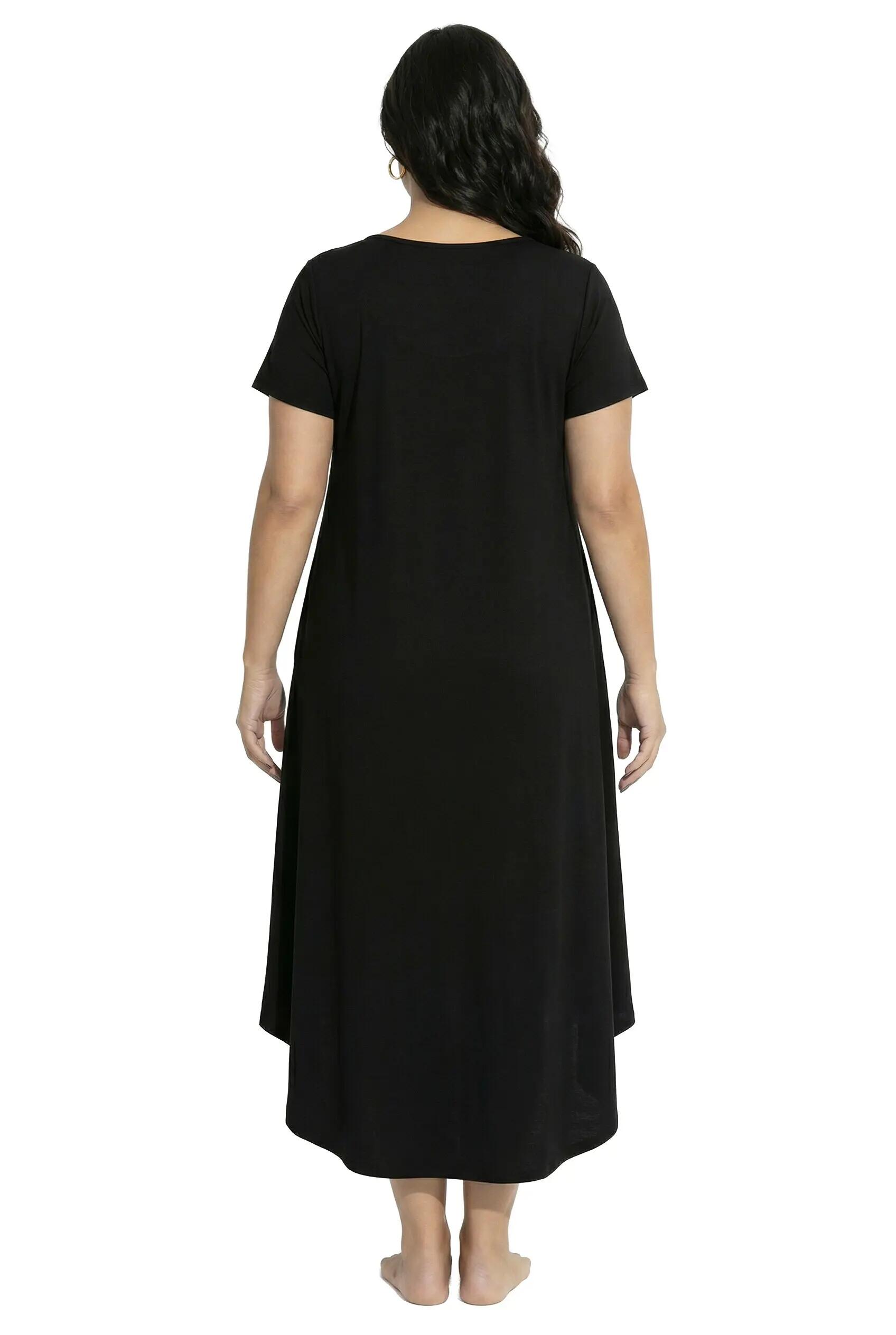 Damen Midikleid Blüten A-Linie V-Ausschnitt Cap-Ärmel 3/13
