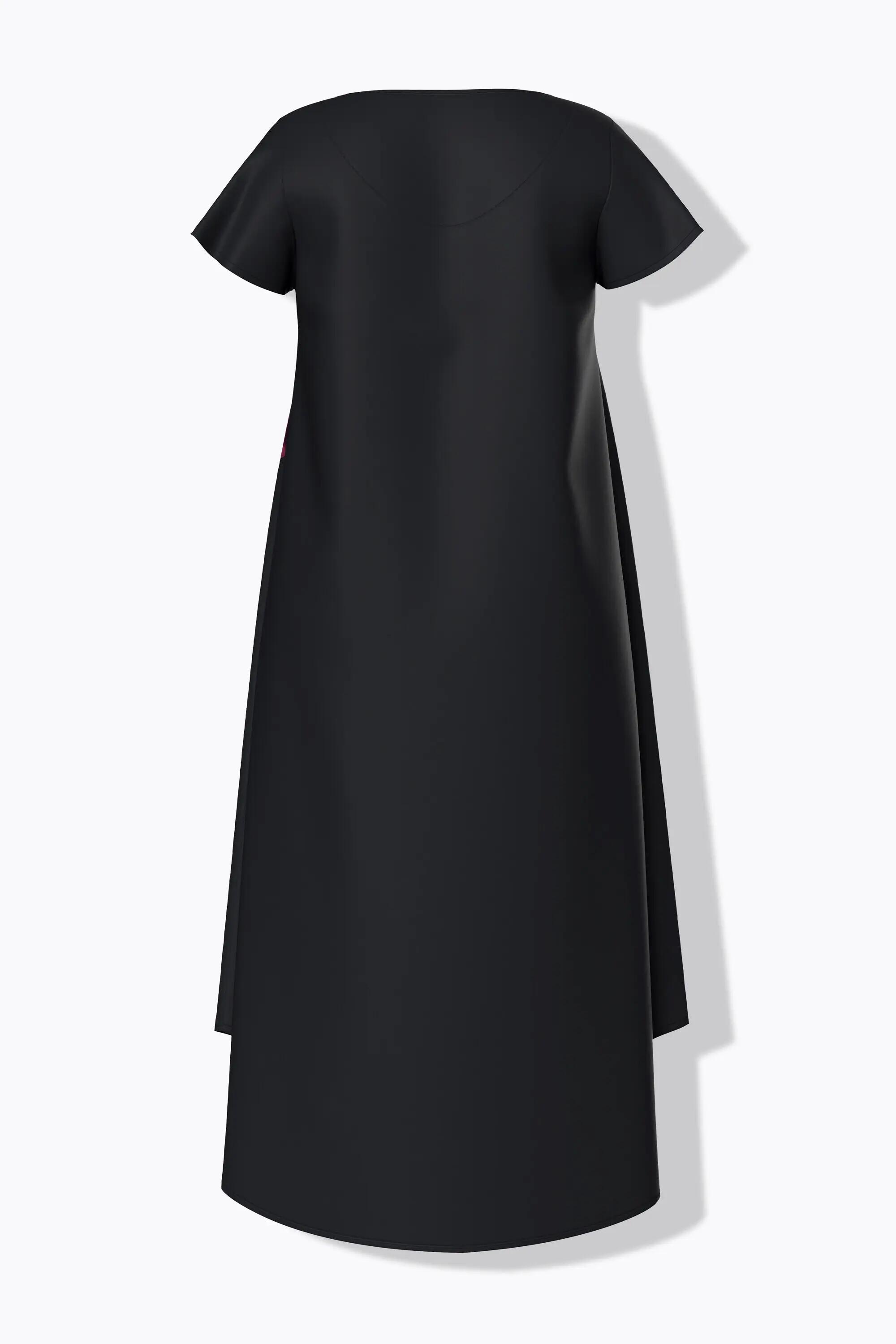 Damen Midikleid Blüten A-Linie V-Ausschnitt Cap-Ärmel 13/13