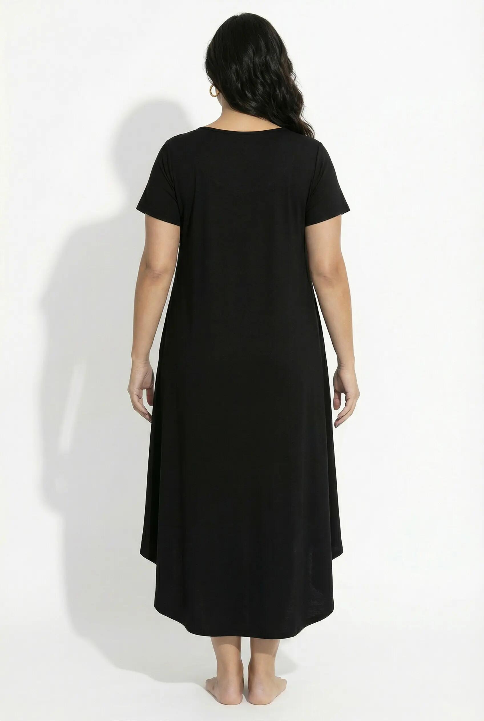 Damen Midikleid Blüten A-Linie V-Ausschnitt Cap-Ärmel 8/13