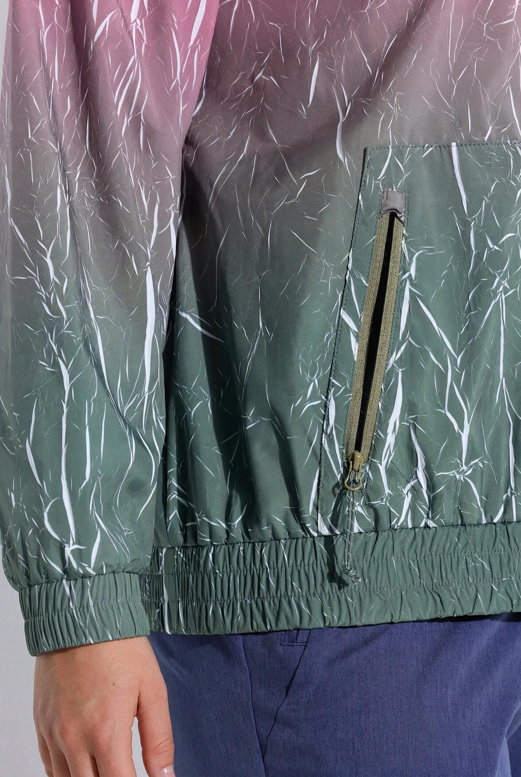 Damen Funktionsjacke Farbverlauf Kapuze wasserabweisend 12/13