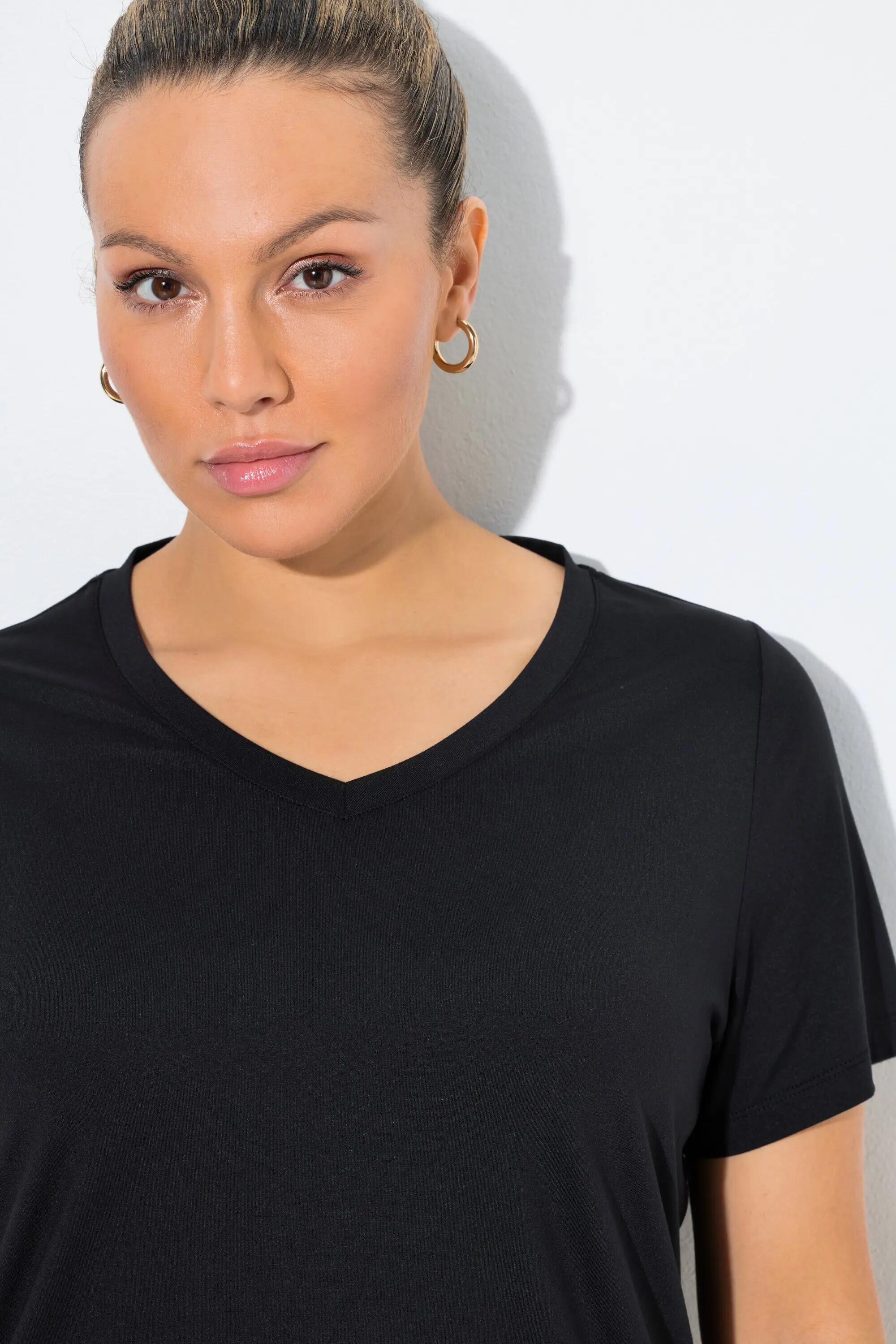 Dames Functioneel shirt Slim V-hals korte mouwen gerecycled 9/11