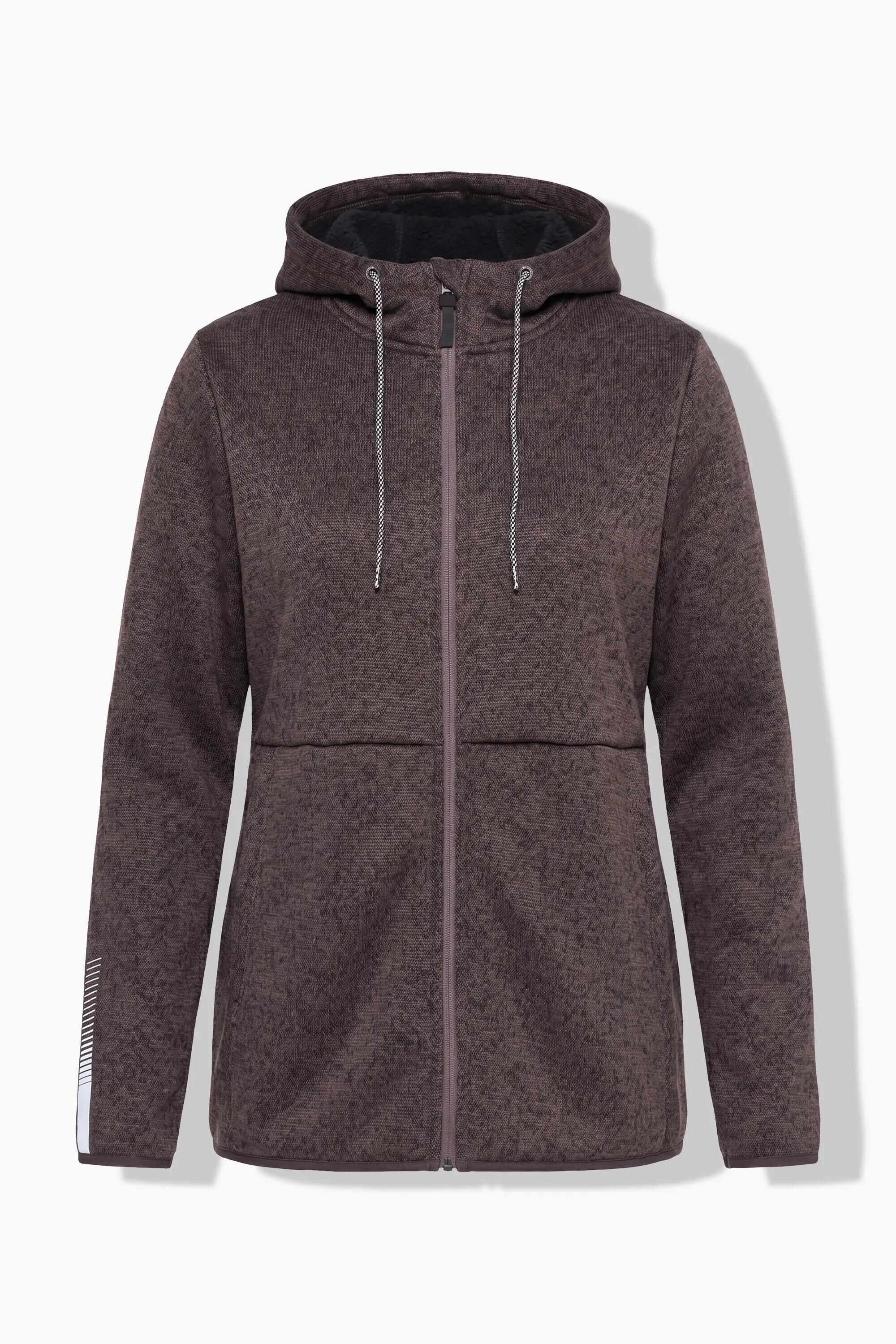 Dames Jasje van gebreid fleece teddyfleece tweerichtingsrits reflector 2/13