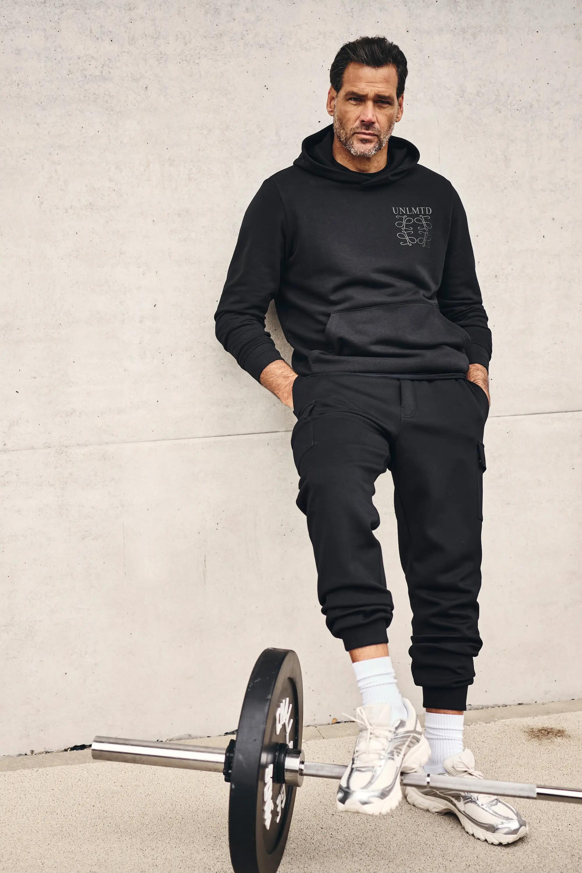 Hommes Sweat à capuche de fitness avec poches kangourou 4/13