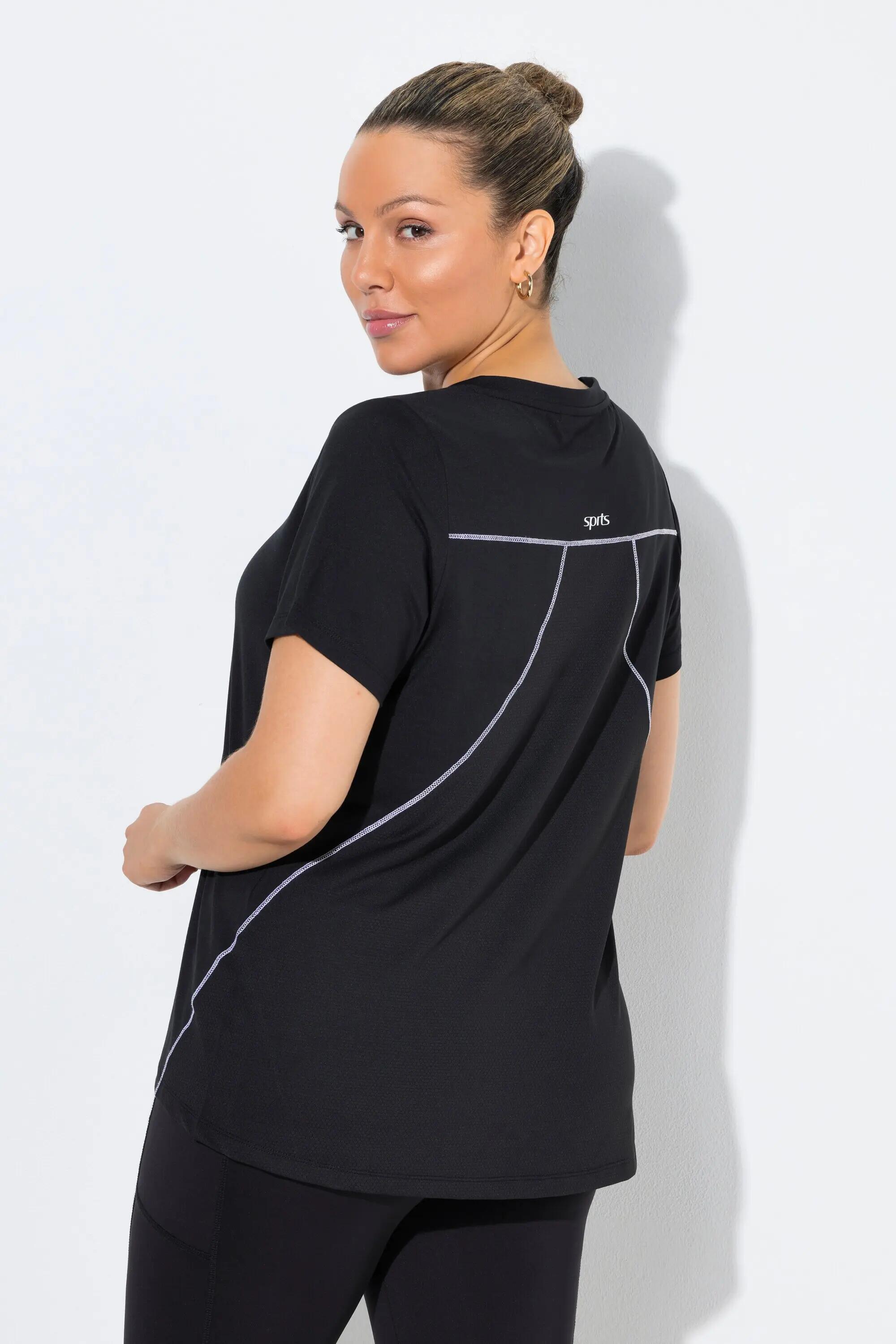 Dames Functioneel shirt Slim V-hals korte mouwen gerecycled 7/11
