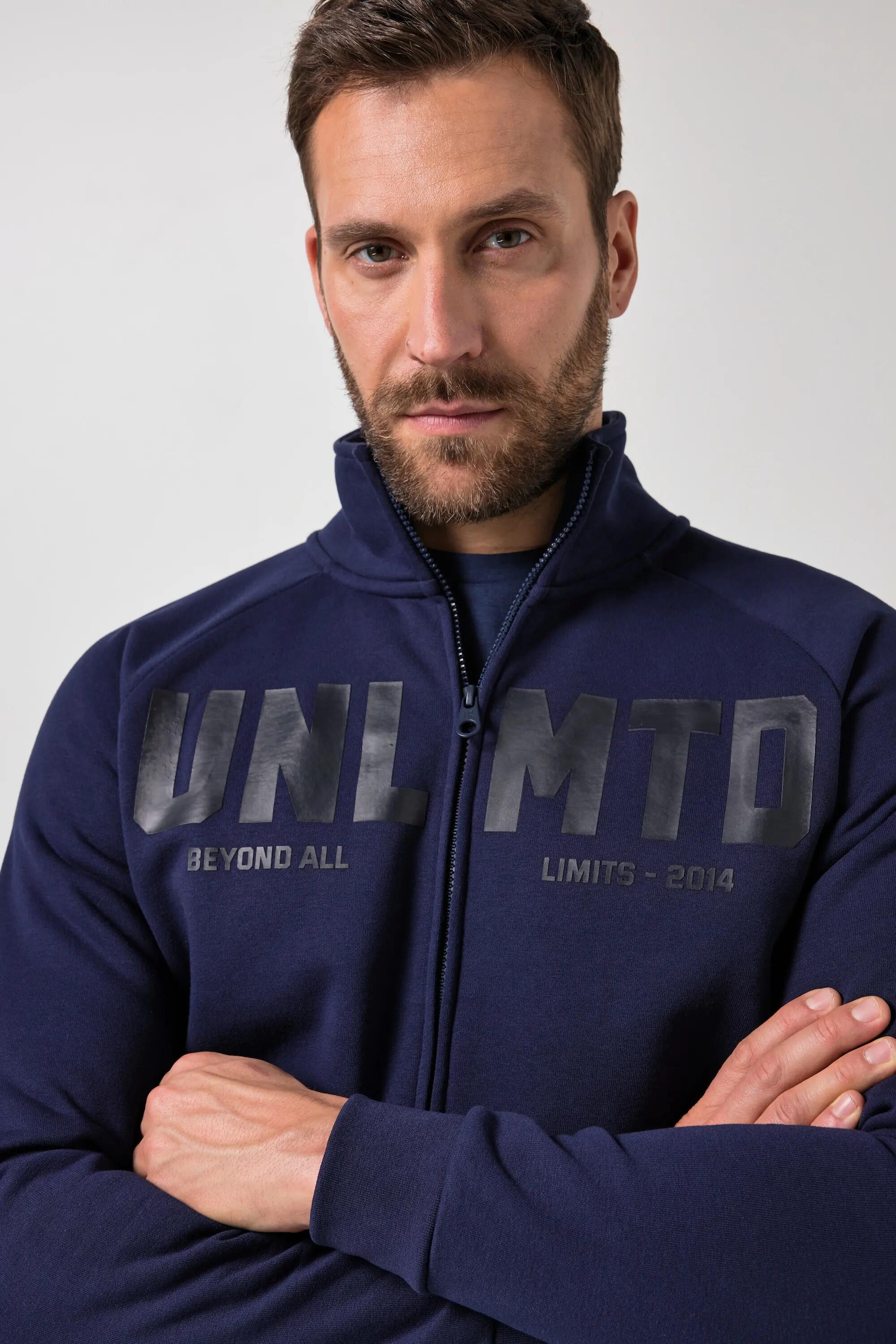 Heren sweatvest fitness opstaande kraag tot 7XL 10/13