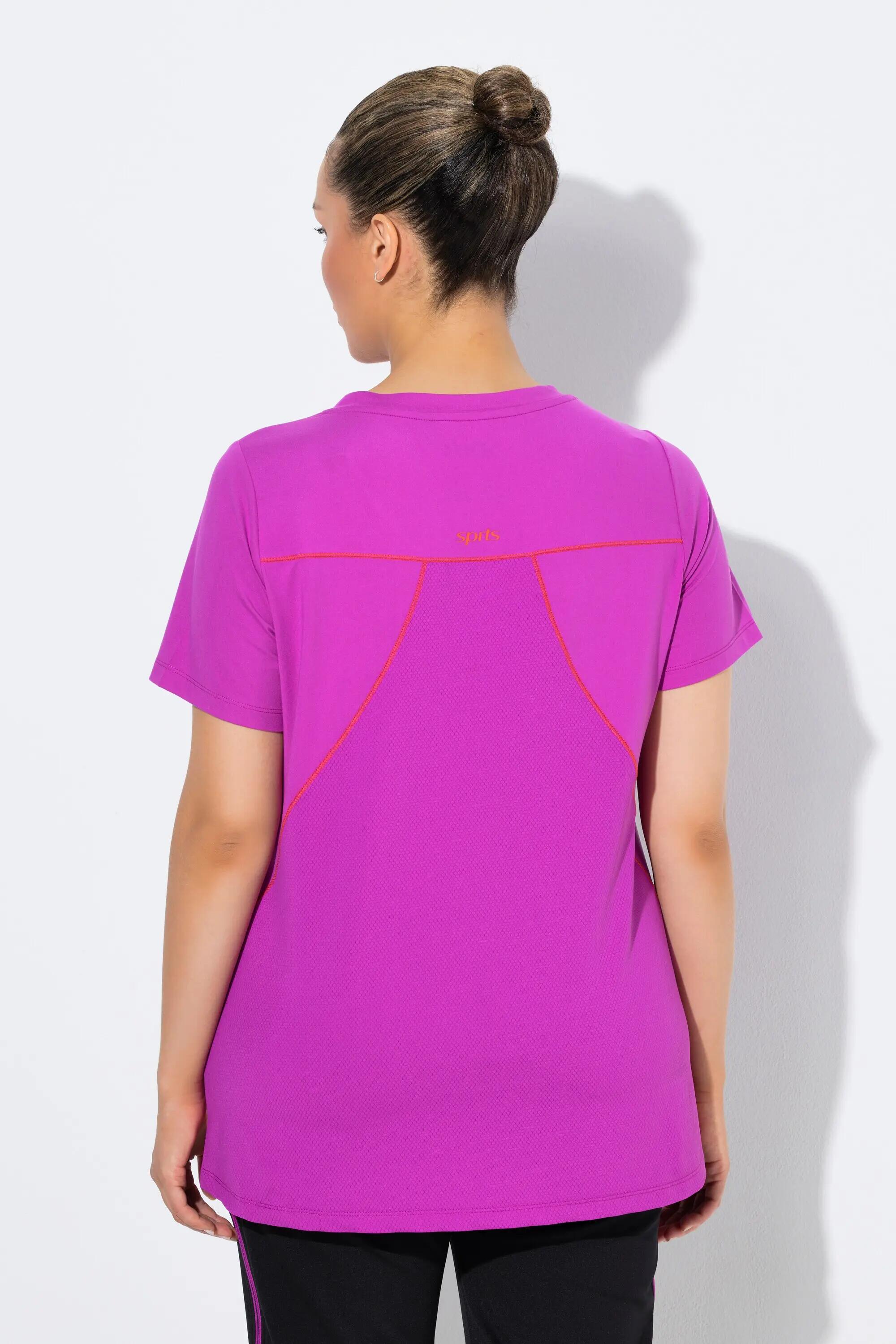 Damen Funktions-Shirt Slim V-Ausschnitt Halbarm recycelt 7/11