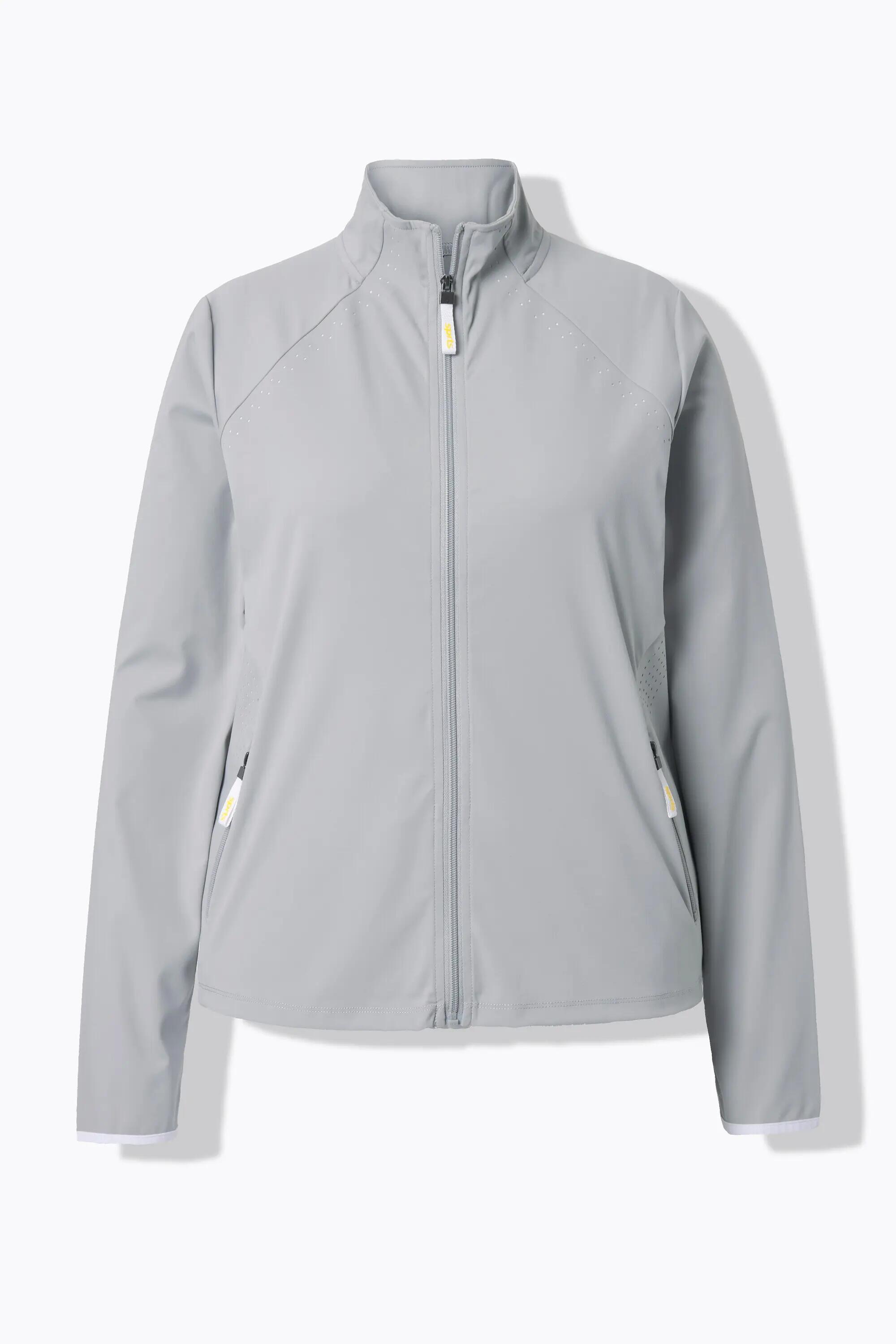 Dames Sweatvest laser-accenten opstaande kraag duimgat 13/13