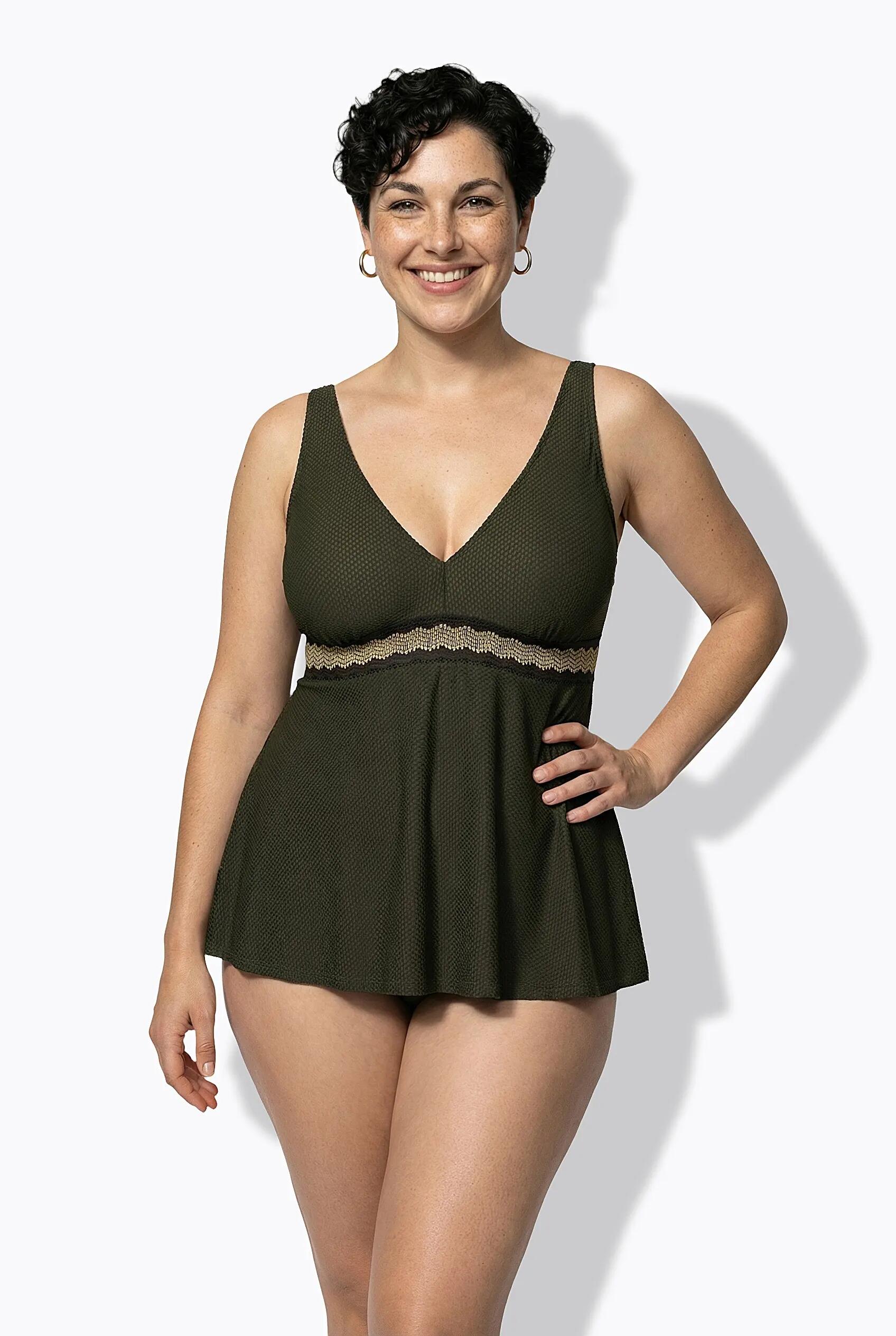 Damen Tankini Zierband Softcups Träger verstellbar recycelt 11/13