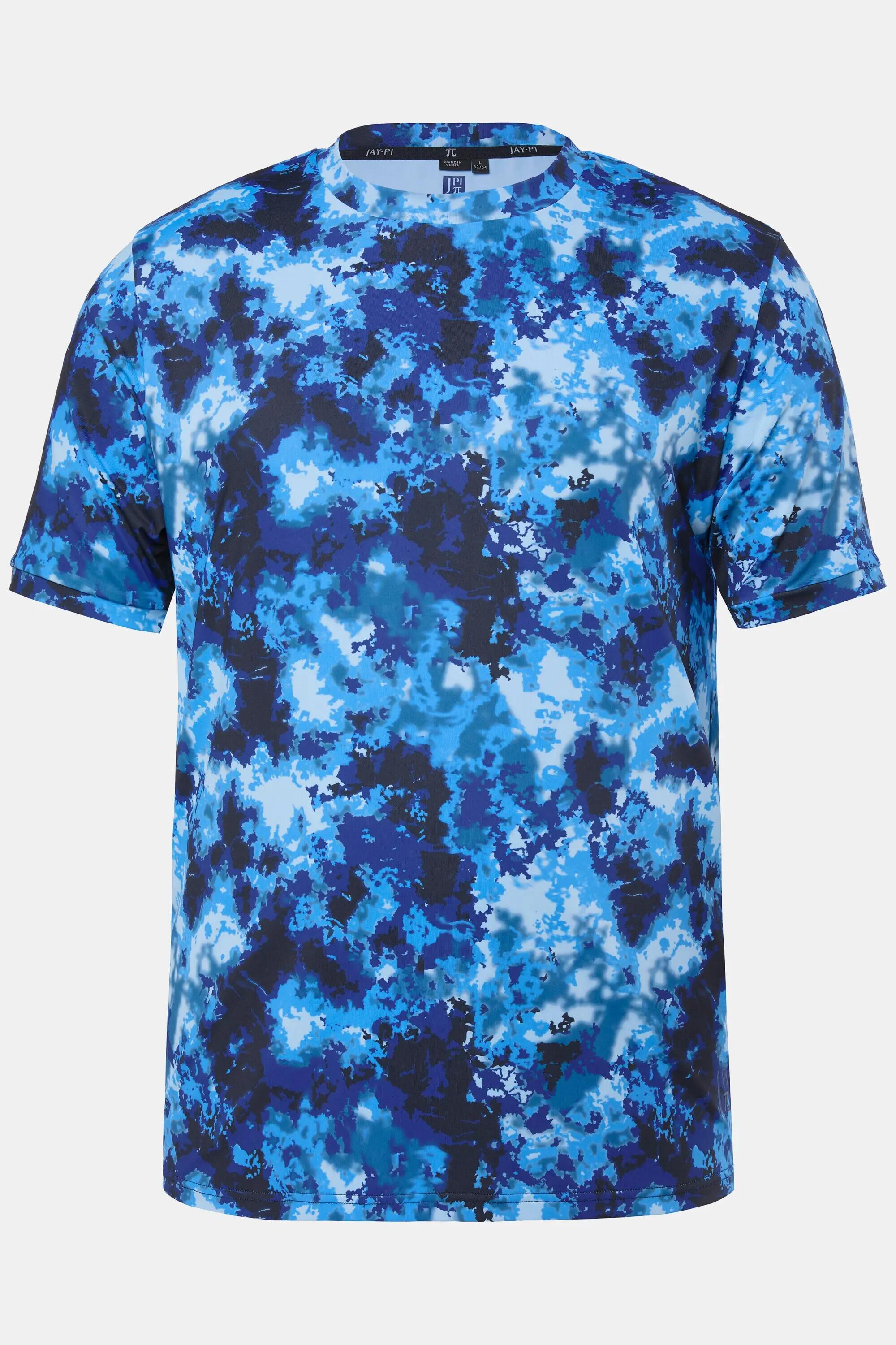 Heren T-shirt FLEXNAMIC® fitness korte mouwen all-over print QuickDry 8/9