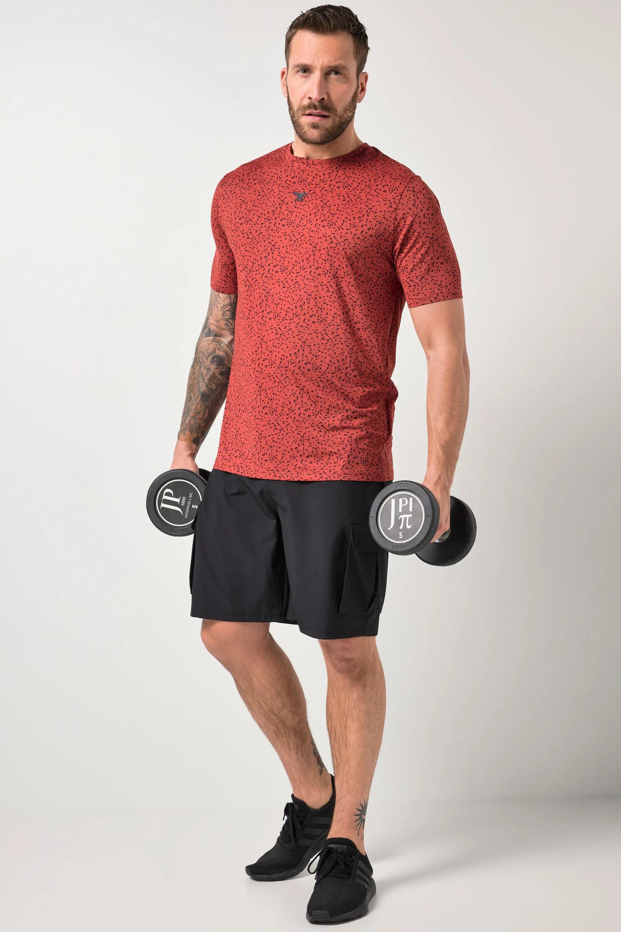Herren T-Shirt FLEXNAMIC® Fitness Halbarm Muster QuickDry 7/11