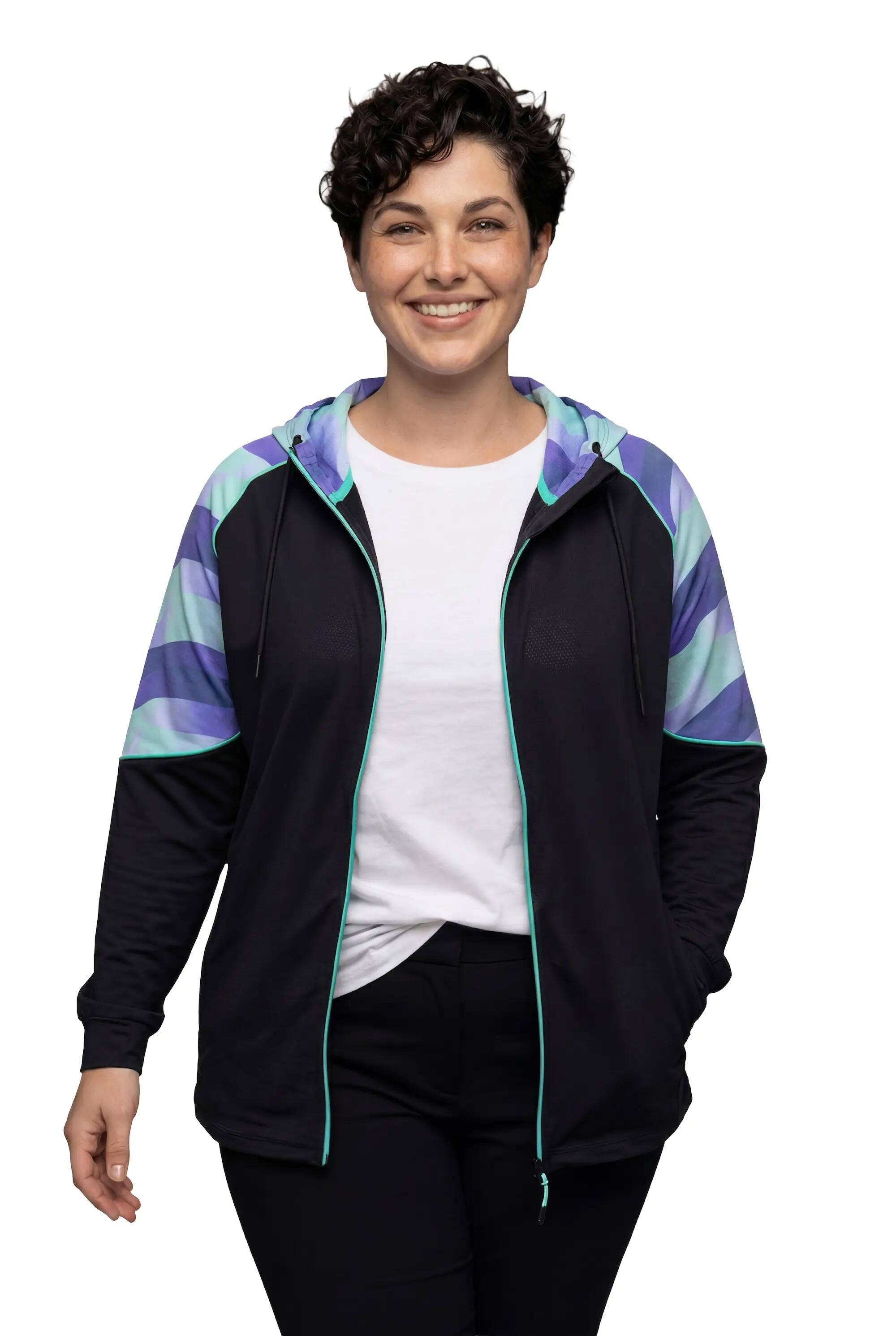 Damen Light-Funktionsjacke Kapuze Daumenloch 3/13