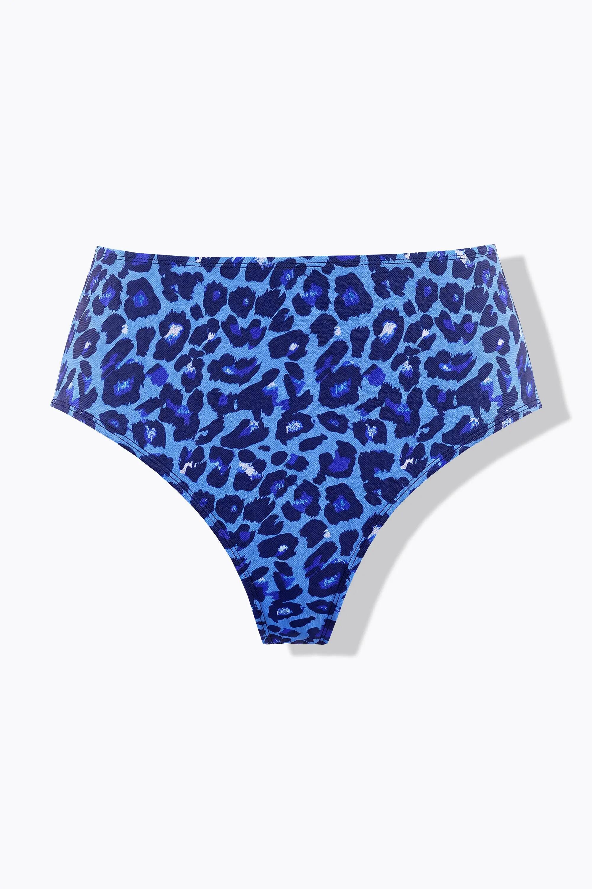 Femme Bas de bikini imprimé léopard taille haute gainant 9/9