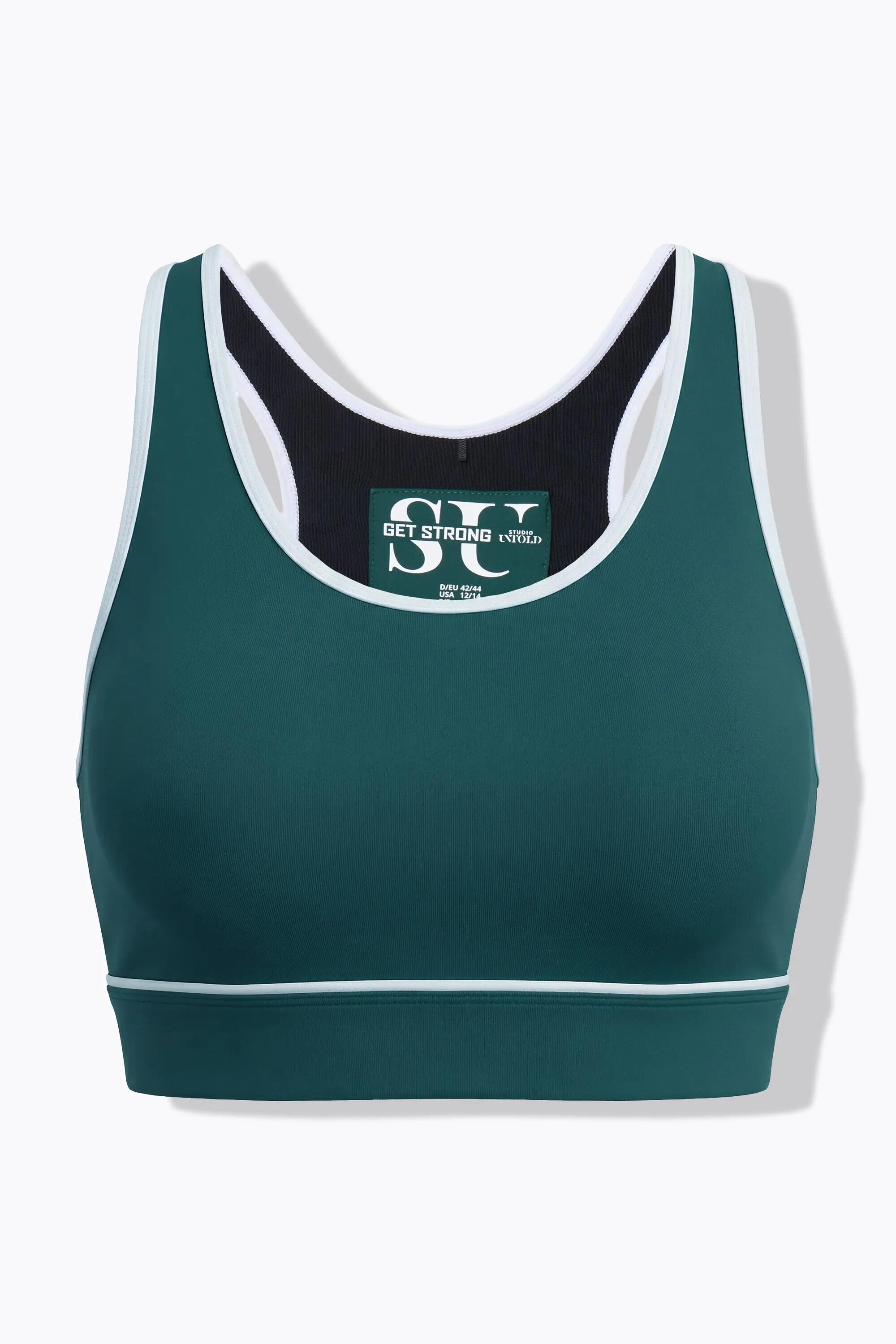 Damen Sport-BH Kontrastpaspel Mesh-Futter 7/7