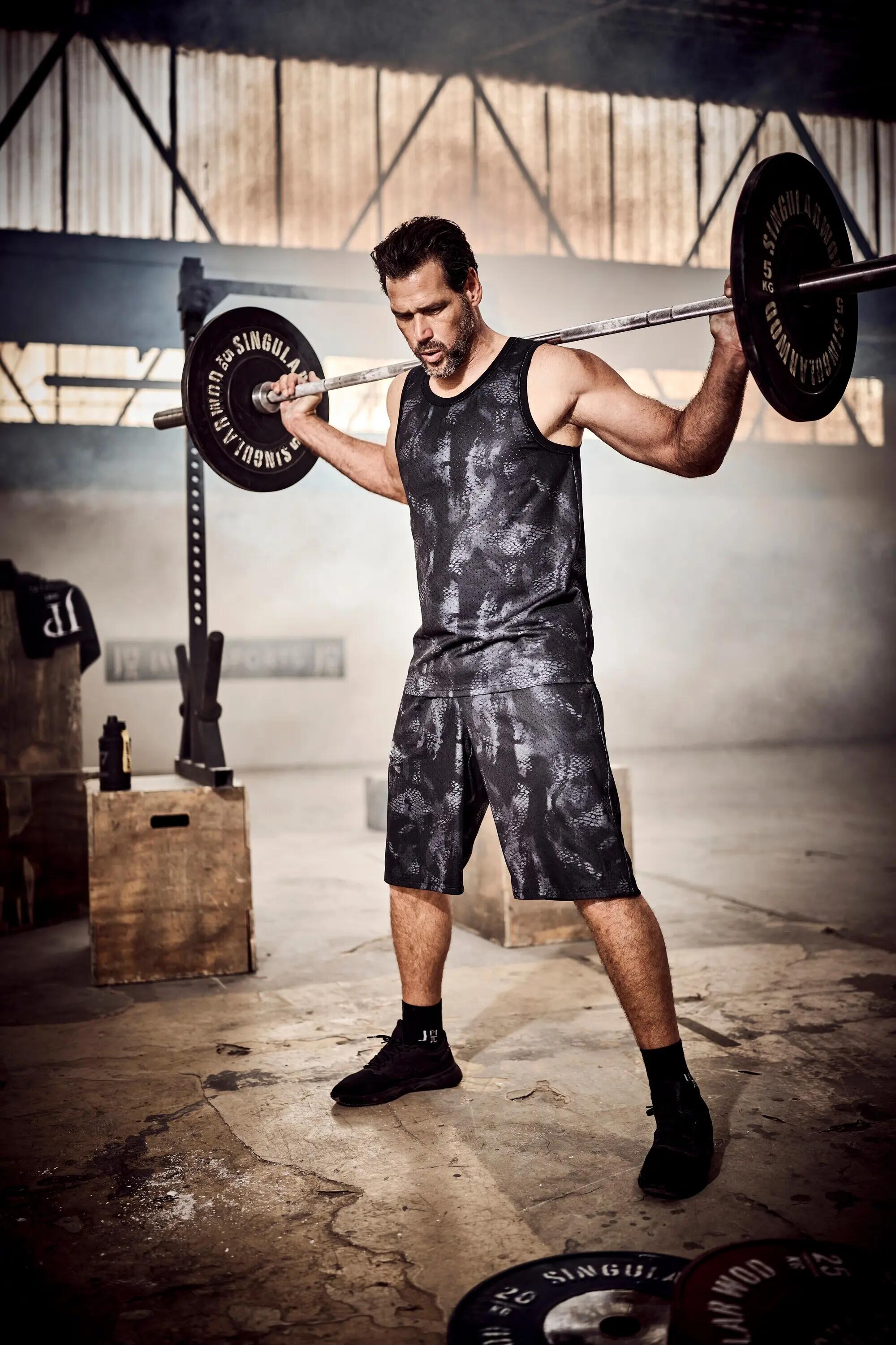 Heren Mesh-tanktop fitness all-over print QuickDry 9/9