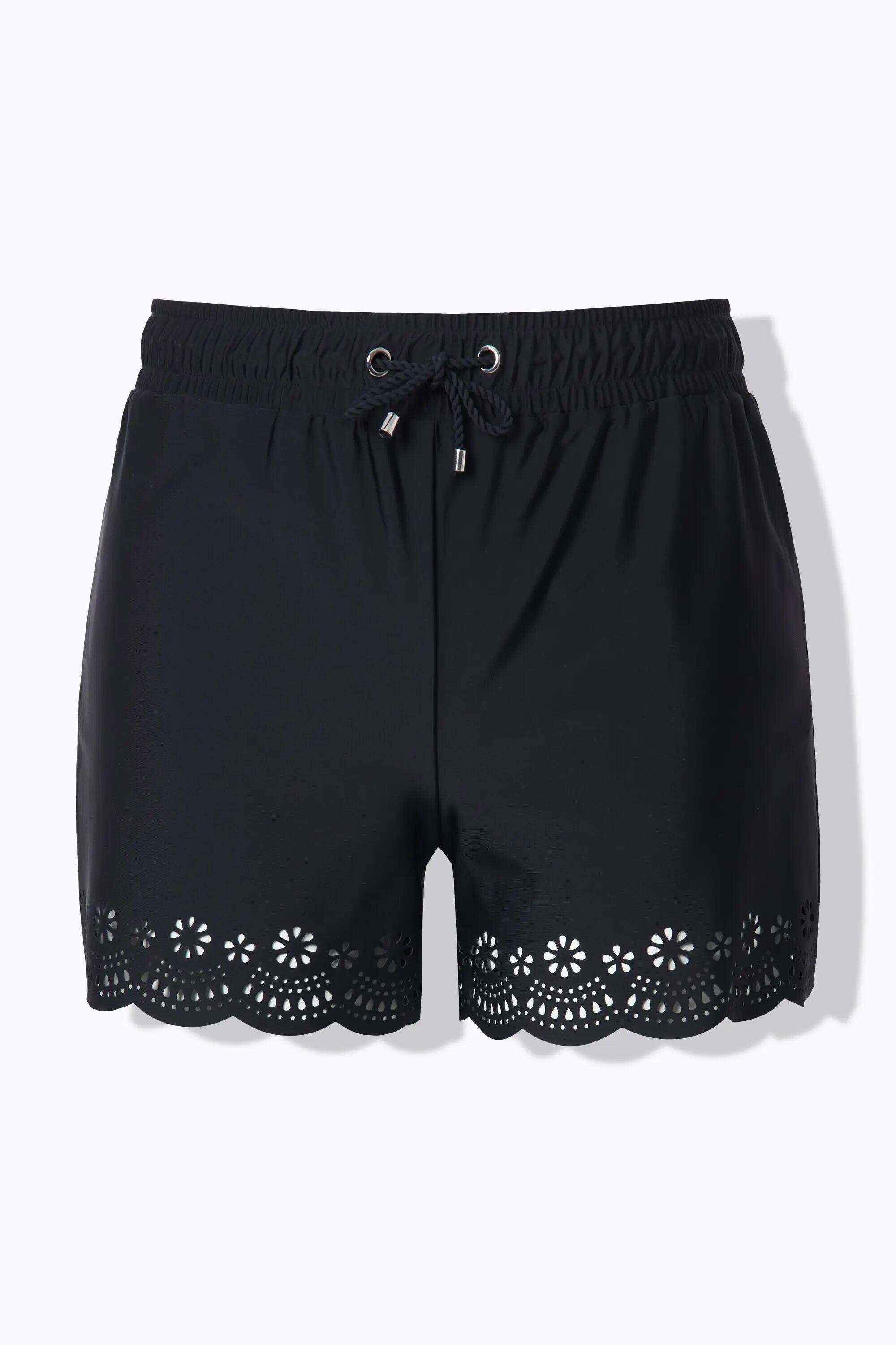 Femme Short de bain à taille élastique. Jambe large et découpes au laser 3/13