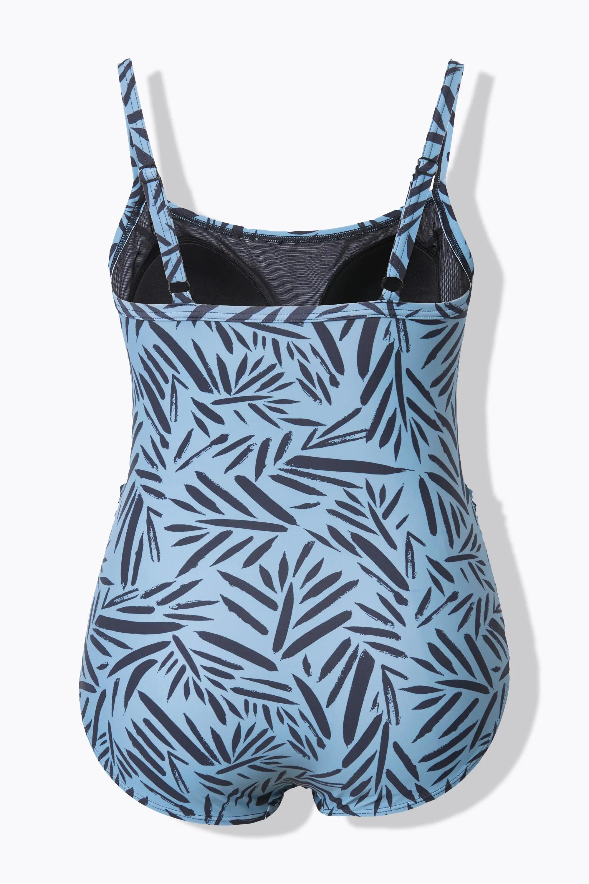 Damen Badeanzug Blätter Softcups Spaghettiträger recycelt 2/13