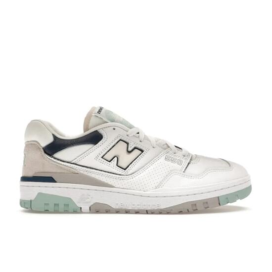 New Balance 550 White Winter Fog Navy