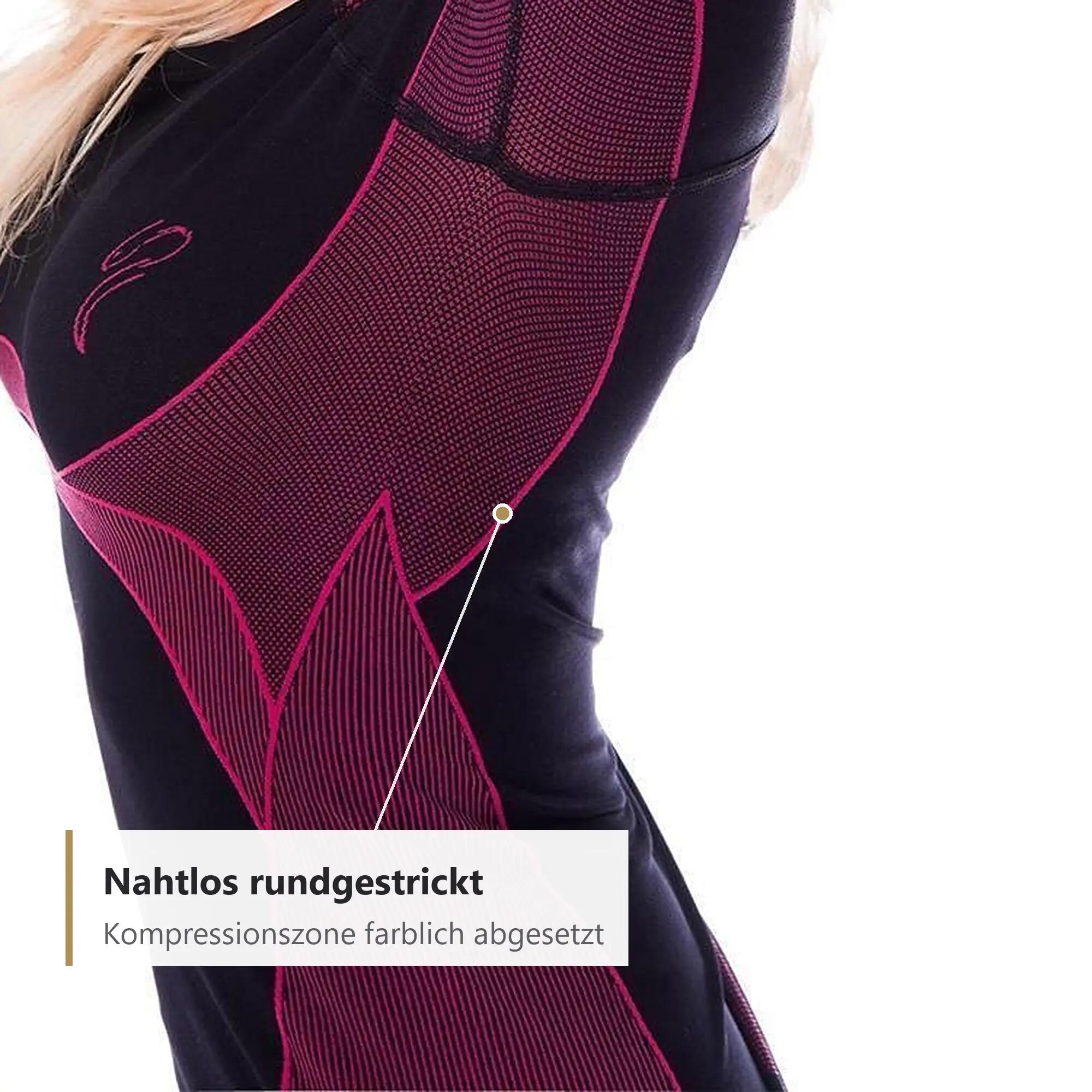 Damen Skiunterwäsche Set Seamless Funktionsshirt und lange Hose atmungsaktiv 5/11