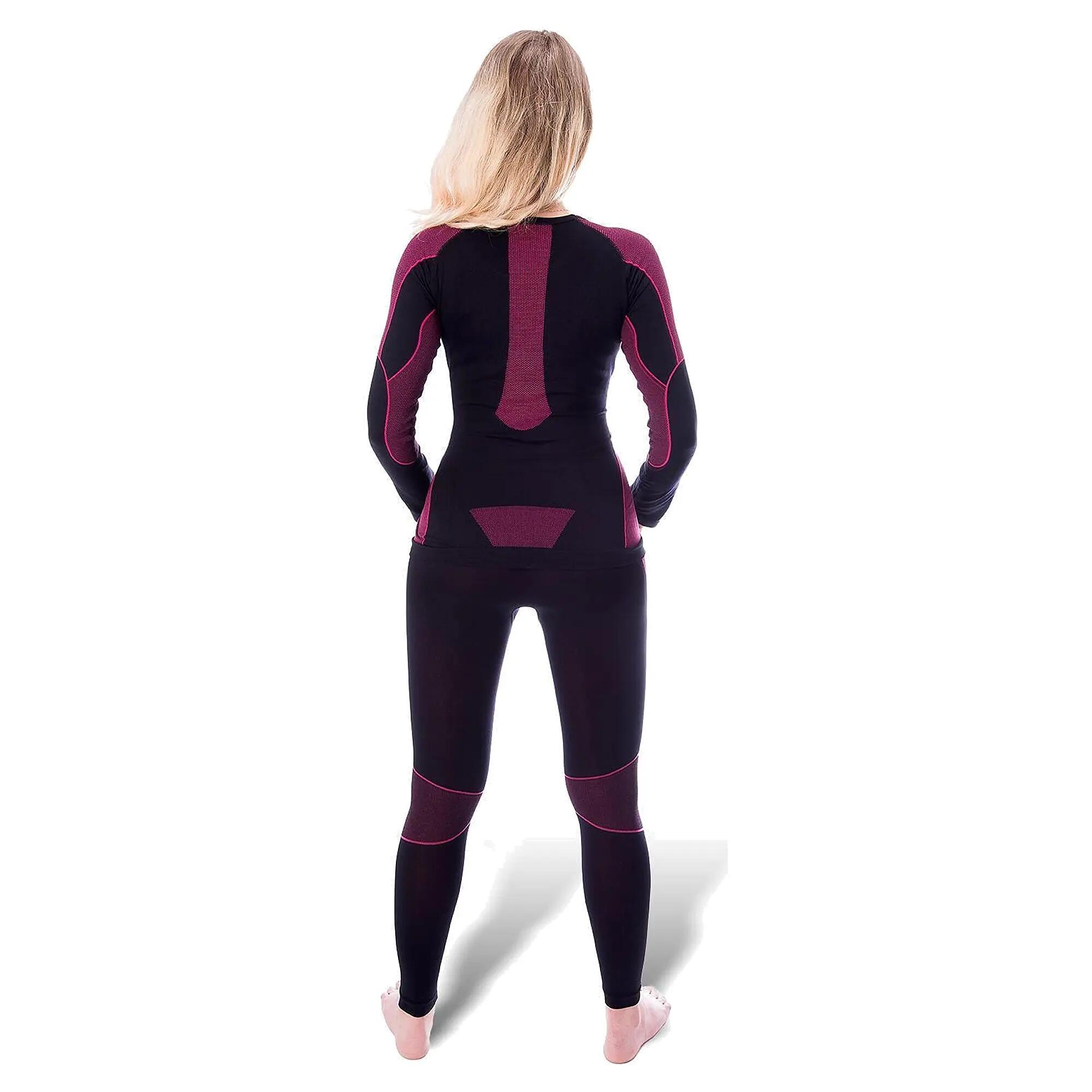 Damen Skiunterwäsche Set Seamless Funktionsshirt und lange Hose atmungsaktiv 2/11
