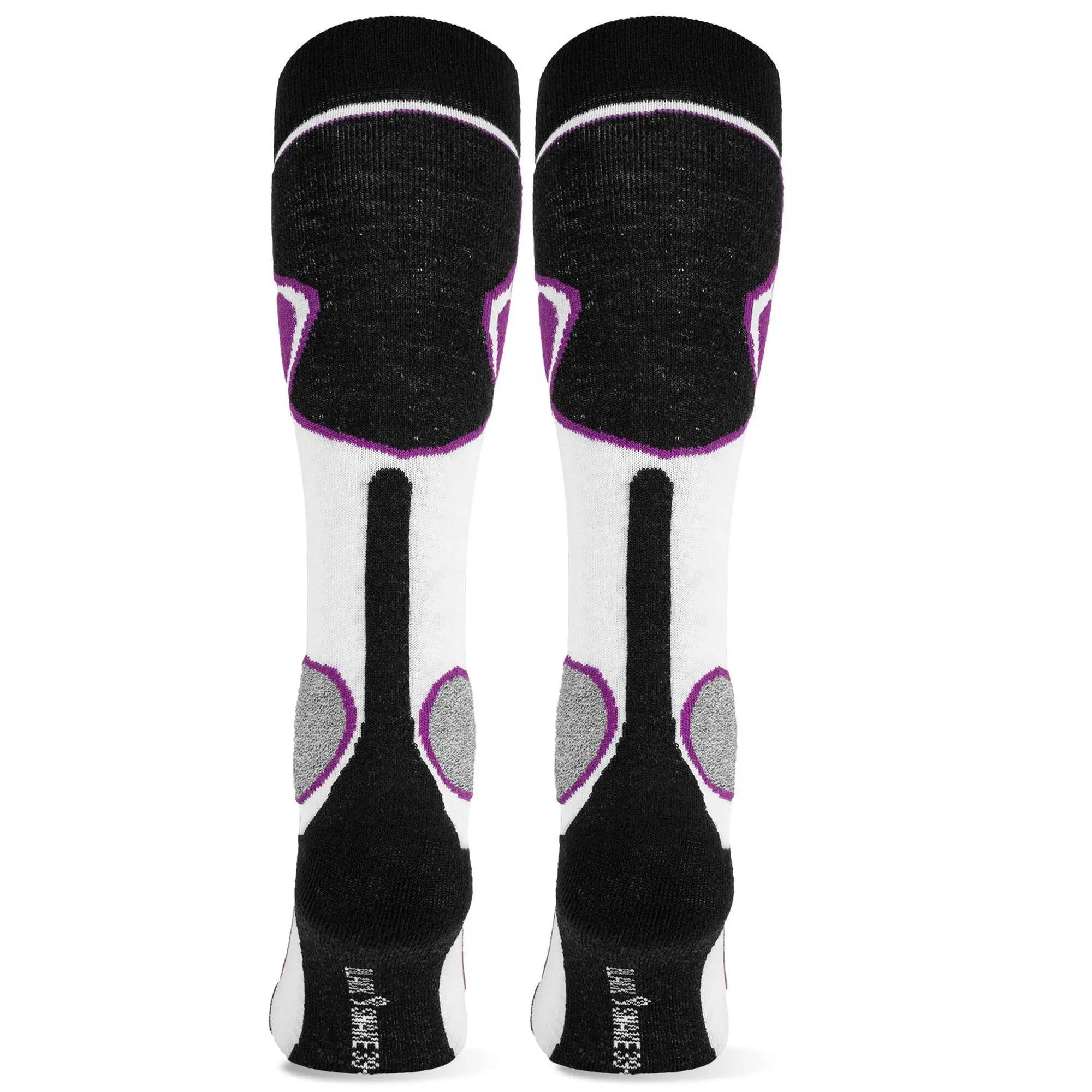 Damen Herren Skisocken Wintersocken Kniestrümpfe warm gepolstert Wollmix 1 Paar 2/7