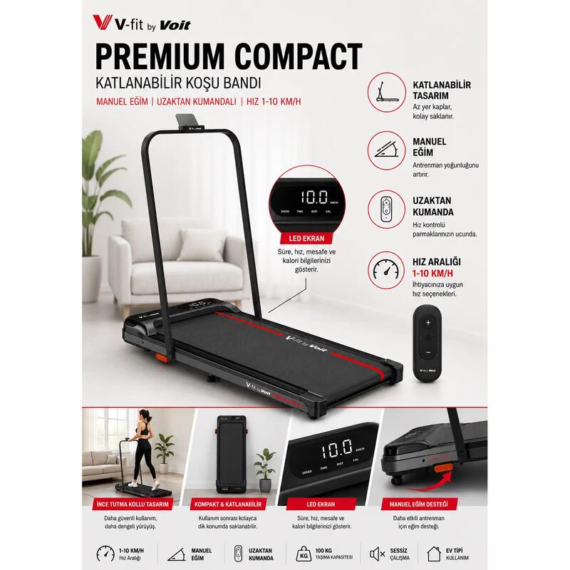 Premium Compact Katlanabilir Koşu Bandı