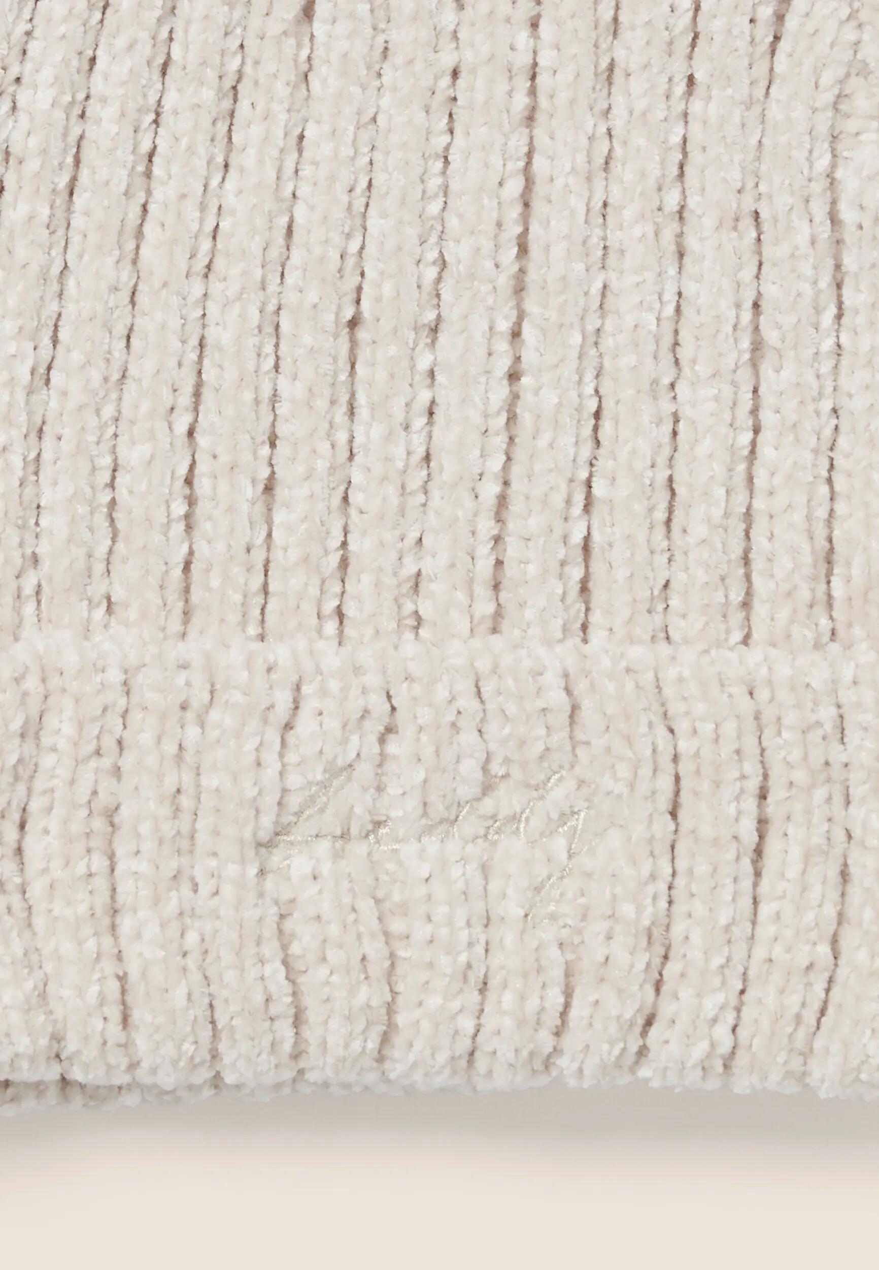 Gorro beanie acanalado de chenilla para mujer 5/5