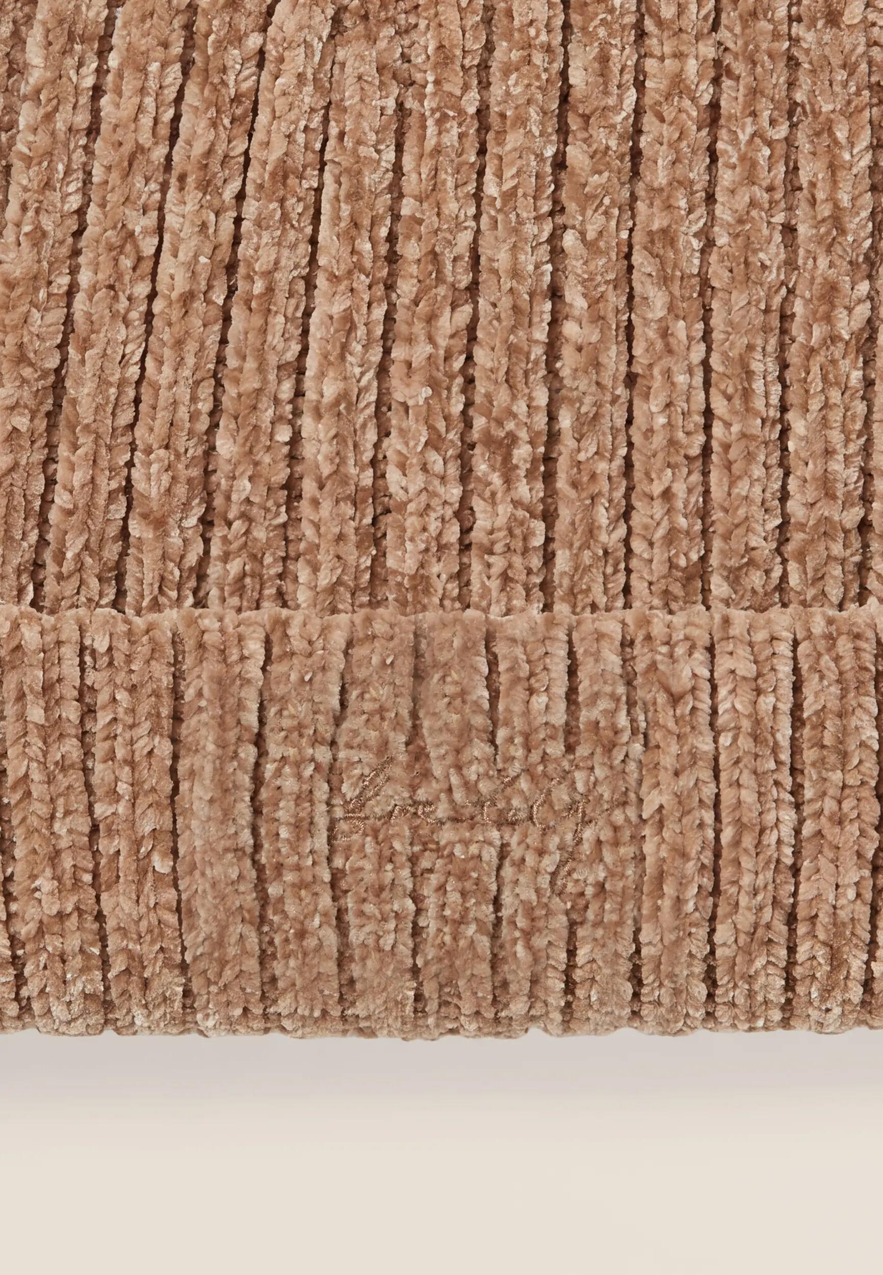 Bonnet beanie côtelé en chenille pour femmes 5/5
