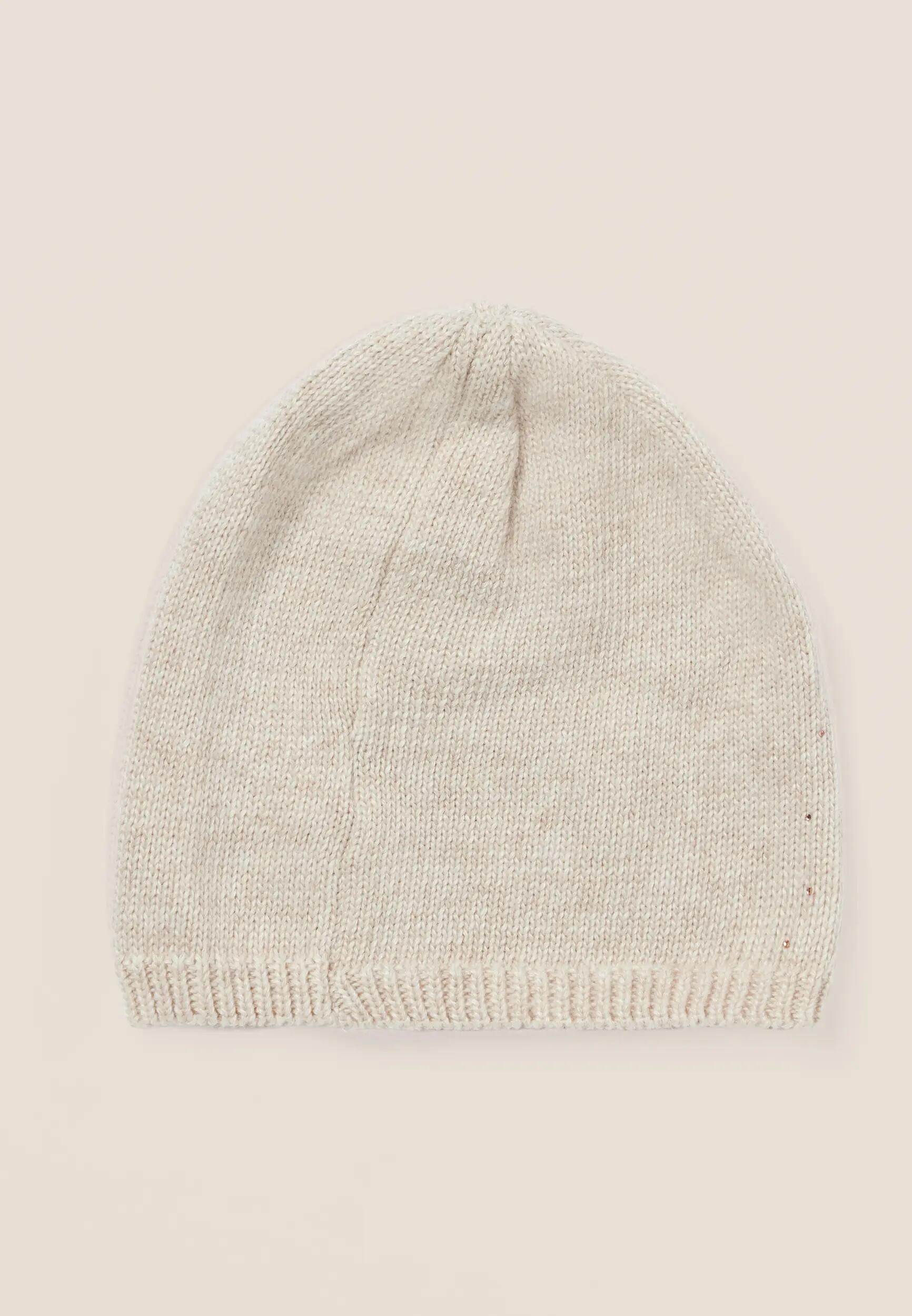Gorro beanie de punto tricot con strass para mujer 4/5