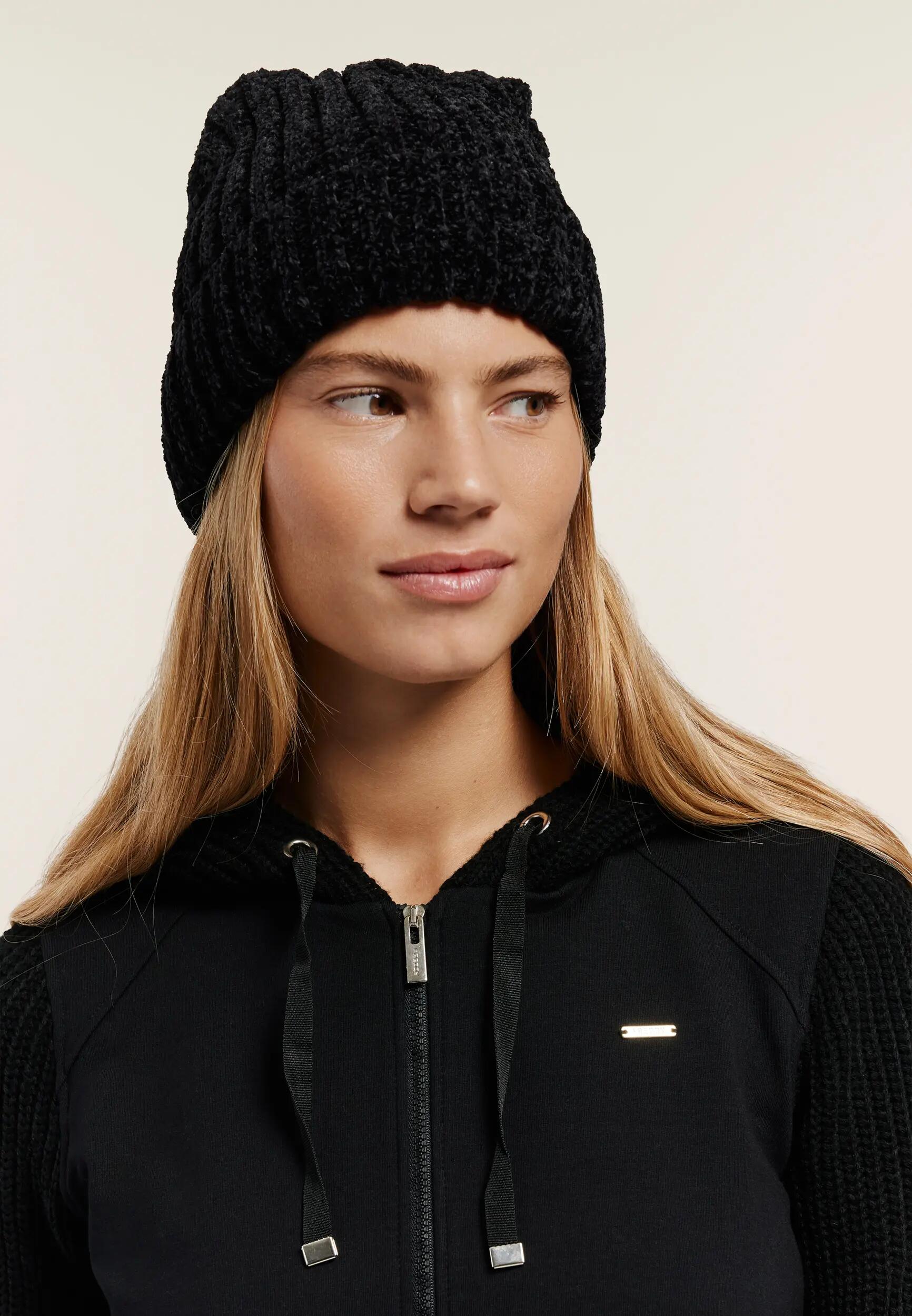 Gorro beanie acanalado de chenilla para mujer 2/5