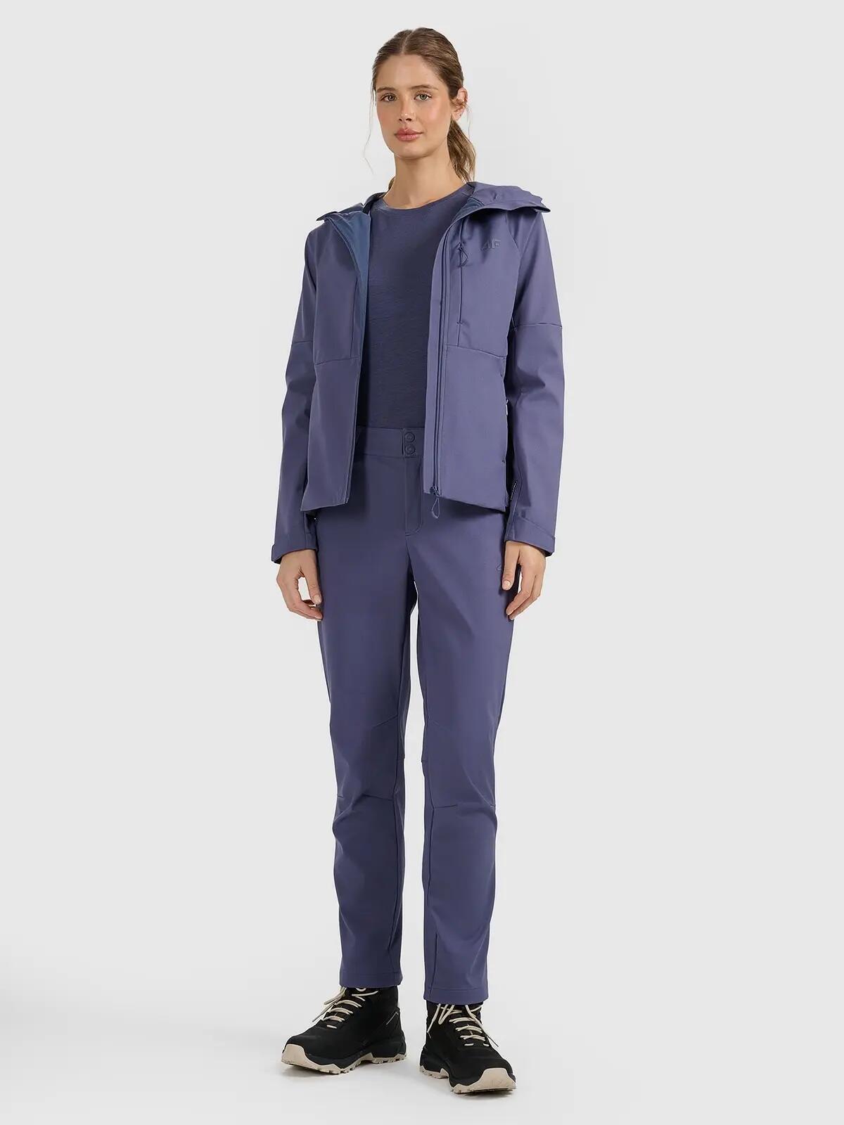 SPODNIE TREKKINGOWE DAMSKIE 4F SOFTSHELL Z MEMBRANĄ TFTRF0988 XL 6/11