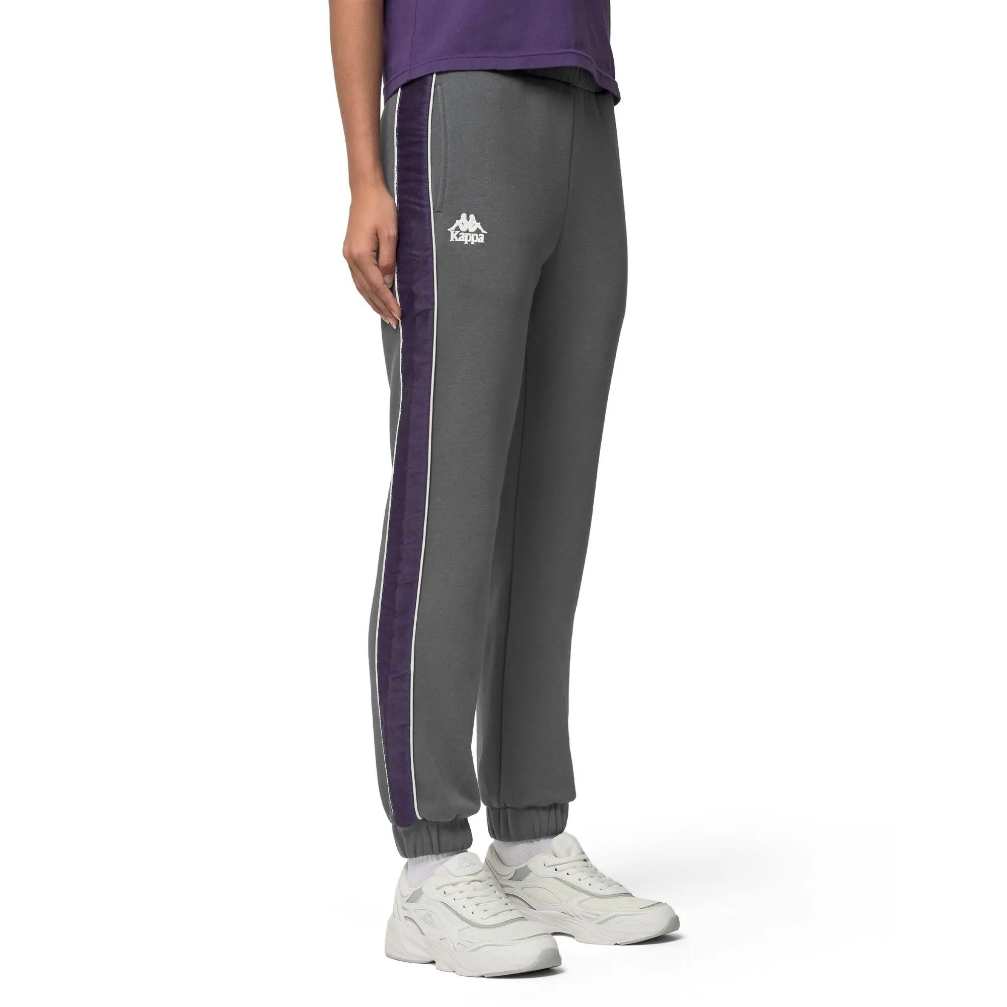 Pantaloni tuta da donna in cotone grigio da streetwear sportivo 4/6