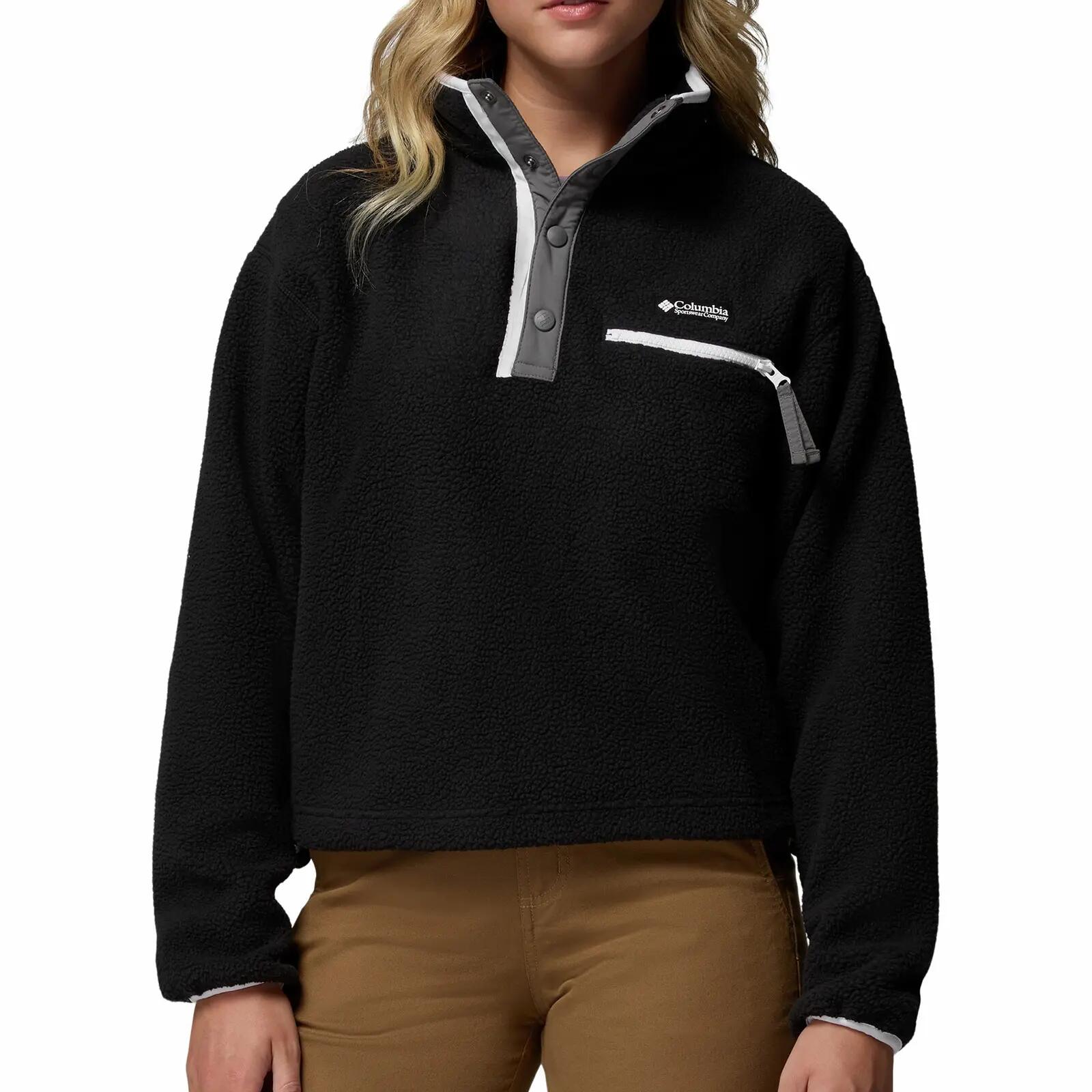 Cropped Fleecepullover wärmend Damen - Helvetia™ II Half Snap 2/6
