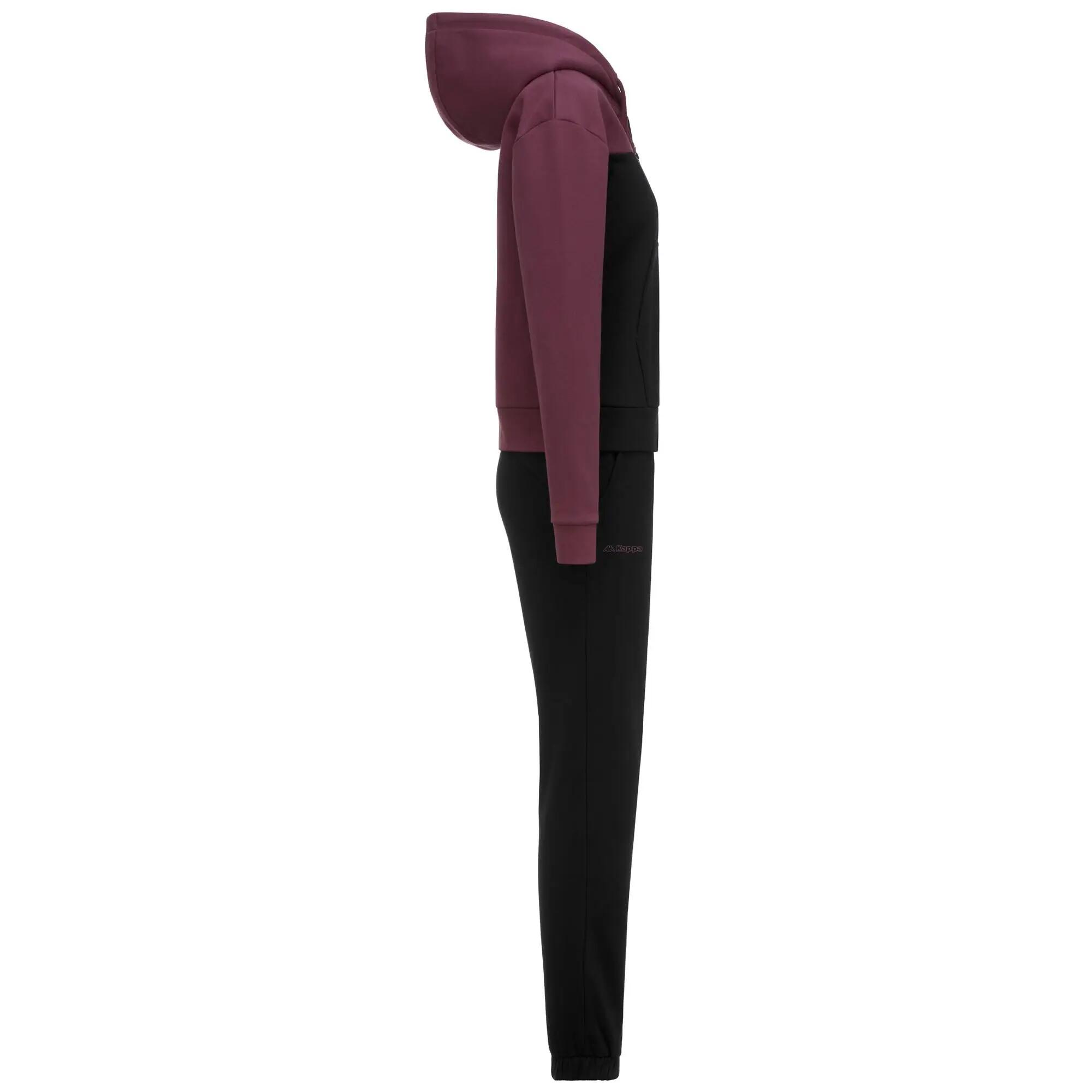 Tuta da donna in cotone nero da sportivo 2/3