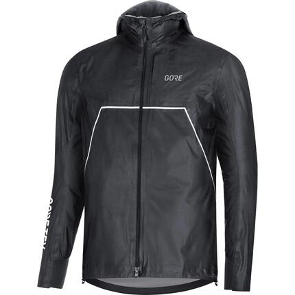 Veste - Trail - Homme - imperméable, légère, capuche - R7 - noir