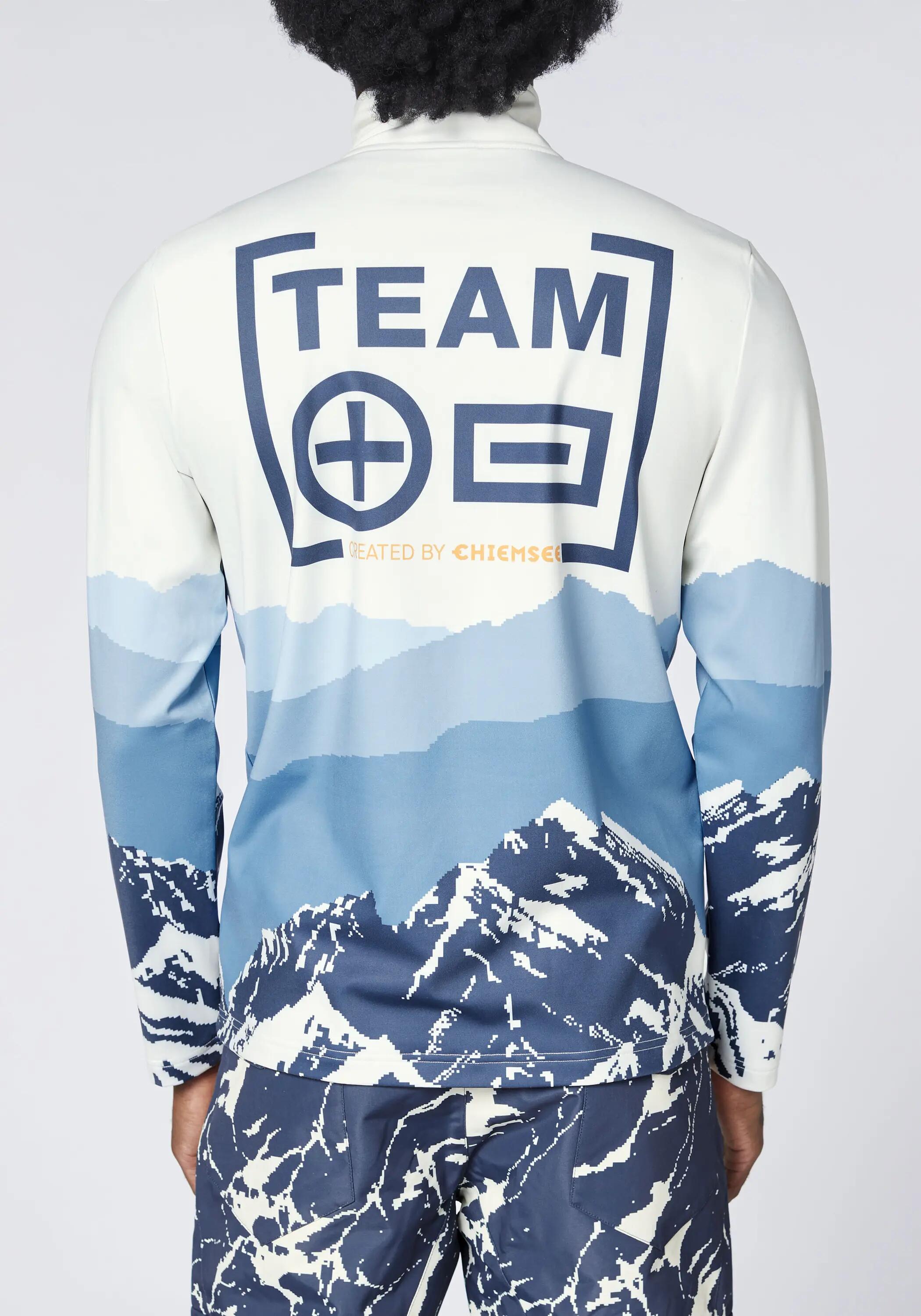 Fleecepullover mit Berglandschaft Print 7/7