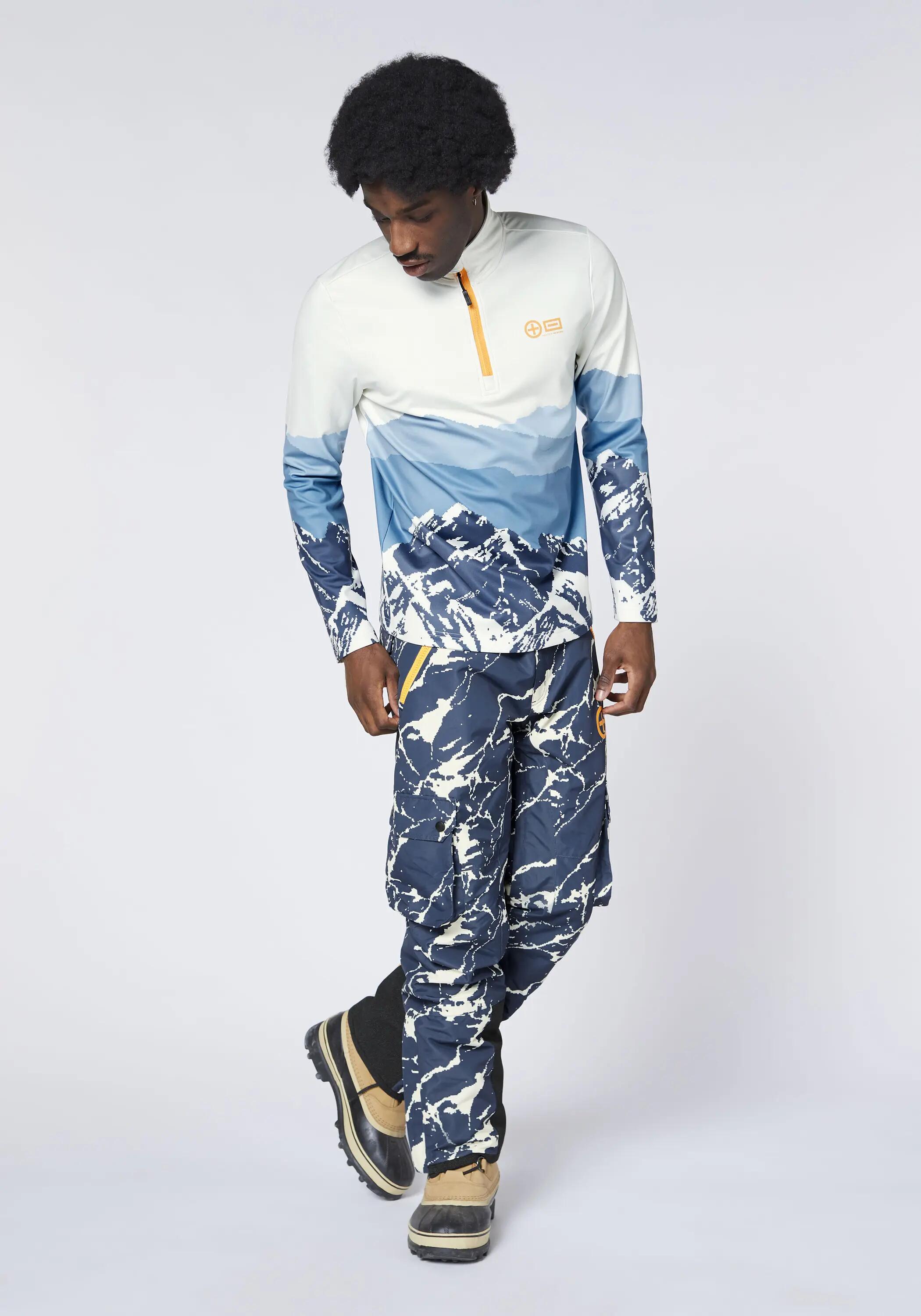 Fleecepullover mit Berglandschaft Print 5/7